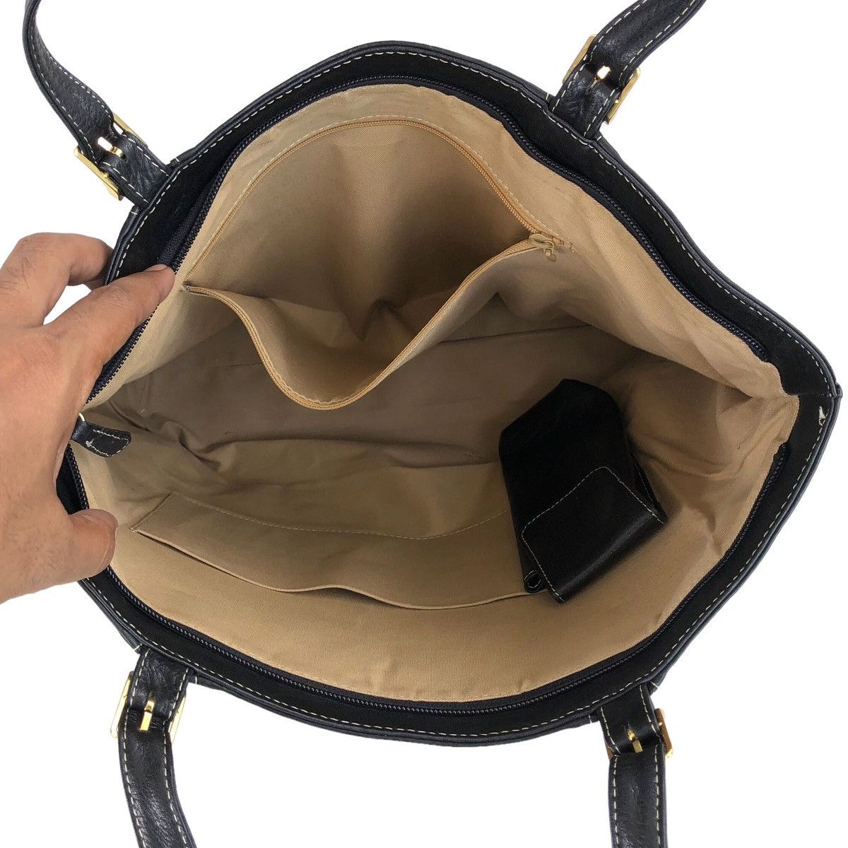 Japanese Brand Mode Kaoru Genuine Leather Tote Bag Size ONE SIZE - 15 Thumbnail
