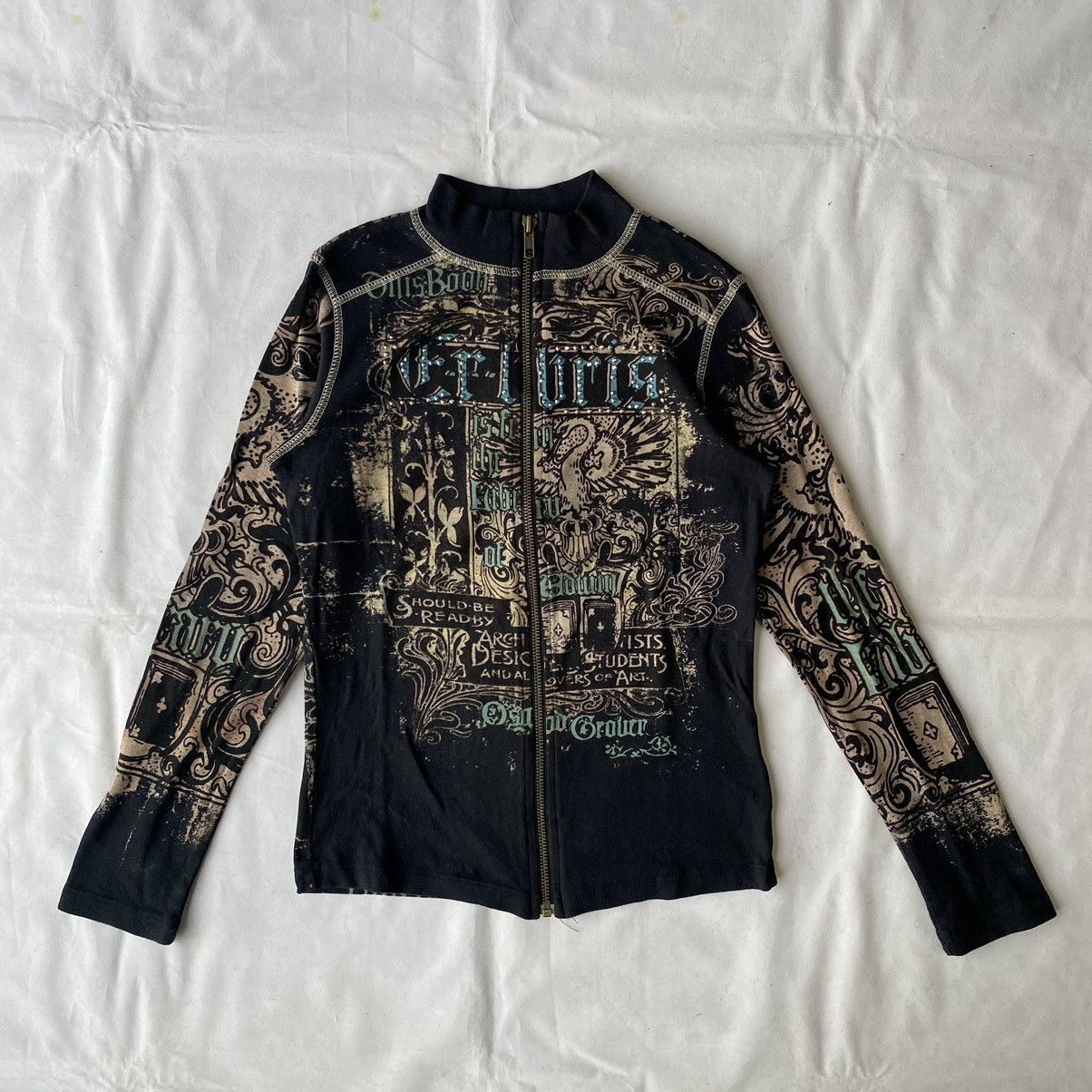 If Six Was Nine × Le Grande Bleu (L.G.B.) Vintage Renaissance Skinny Minnie Gothic Zip Up L.G.B Style Size US M / EU 48-50 / 2 - 2 Thumbnail