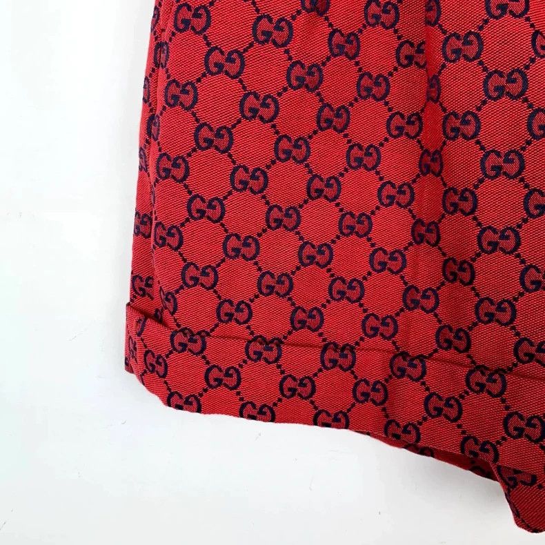 Gucci Gucci Hot red logo double G full-print cotton shorts 2502- Size US 38 / EU 54 - 4 Thumbnail
