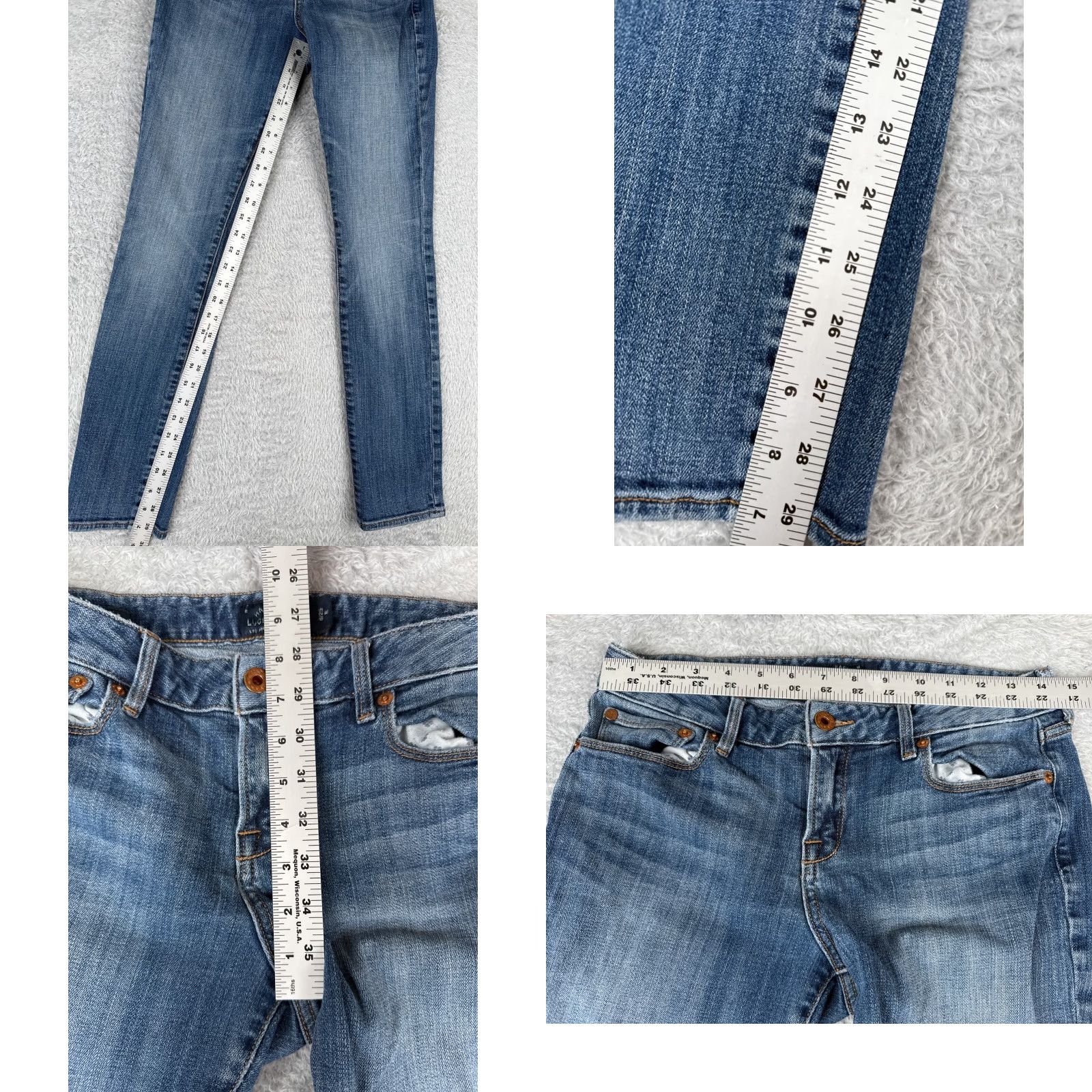 Lucky Brand Lucky Brand Jeans Women 8 Blue Denim Skinny Tapered Low Rise 29x29 Cotton Blend 5-Pocket Design Distressed Size 30" / US 8 / IT 44 - 8 Thumbnail