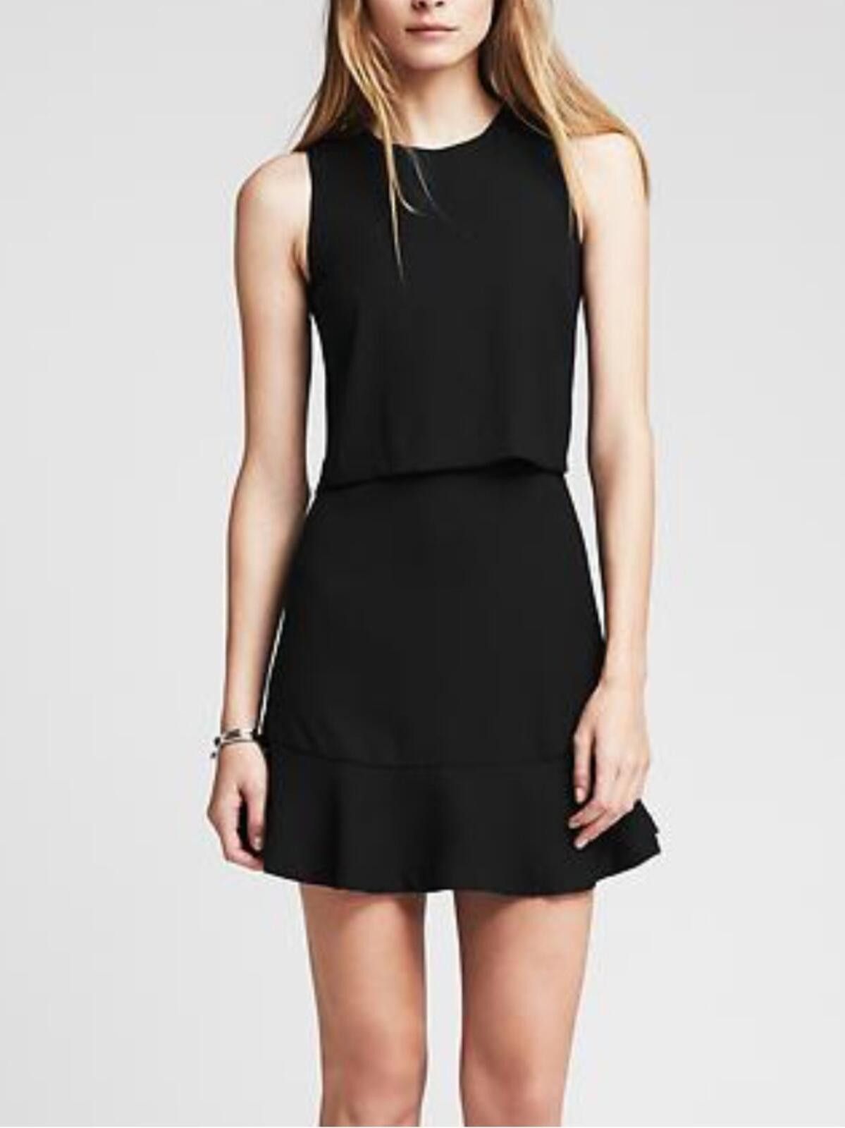 Banana Republic Banana Republic / Crepe Cutout Dress / Black Size XS / US 0-2 / IT 36-38 - 1 Thumbnail