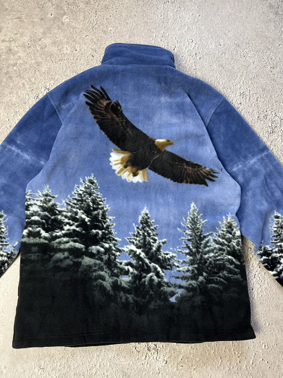 Vintage VINTAGE 90S OVERSIZED SHERPA FLEECE EAGLE ANIMAL HOODIE Size US XL / EU 56 / 4 - 10 Thumbnail