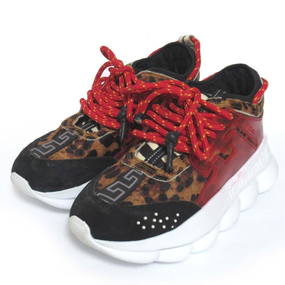 Versace Versace Versace Chain Reaction Sneakers Leather Shoes DUTY FREE for USA Size ONE SIZE - 1 Thumbnail