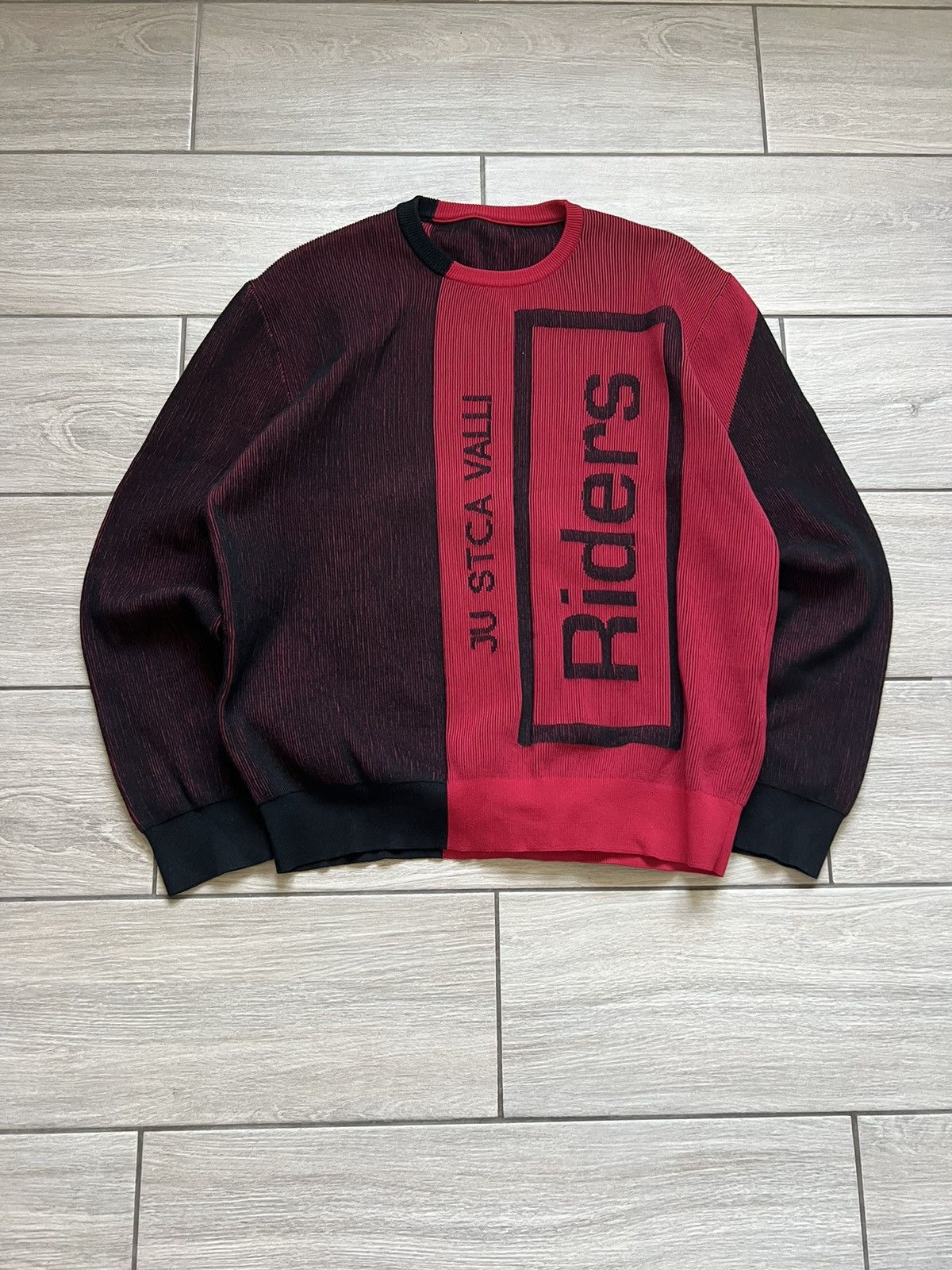 Just Cavalli Just Cavalli Sweatshirt Knit Rare Big Logo 3D red/black Size US XL / EU 56 / 4 - 4 Thumbnail