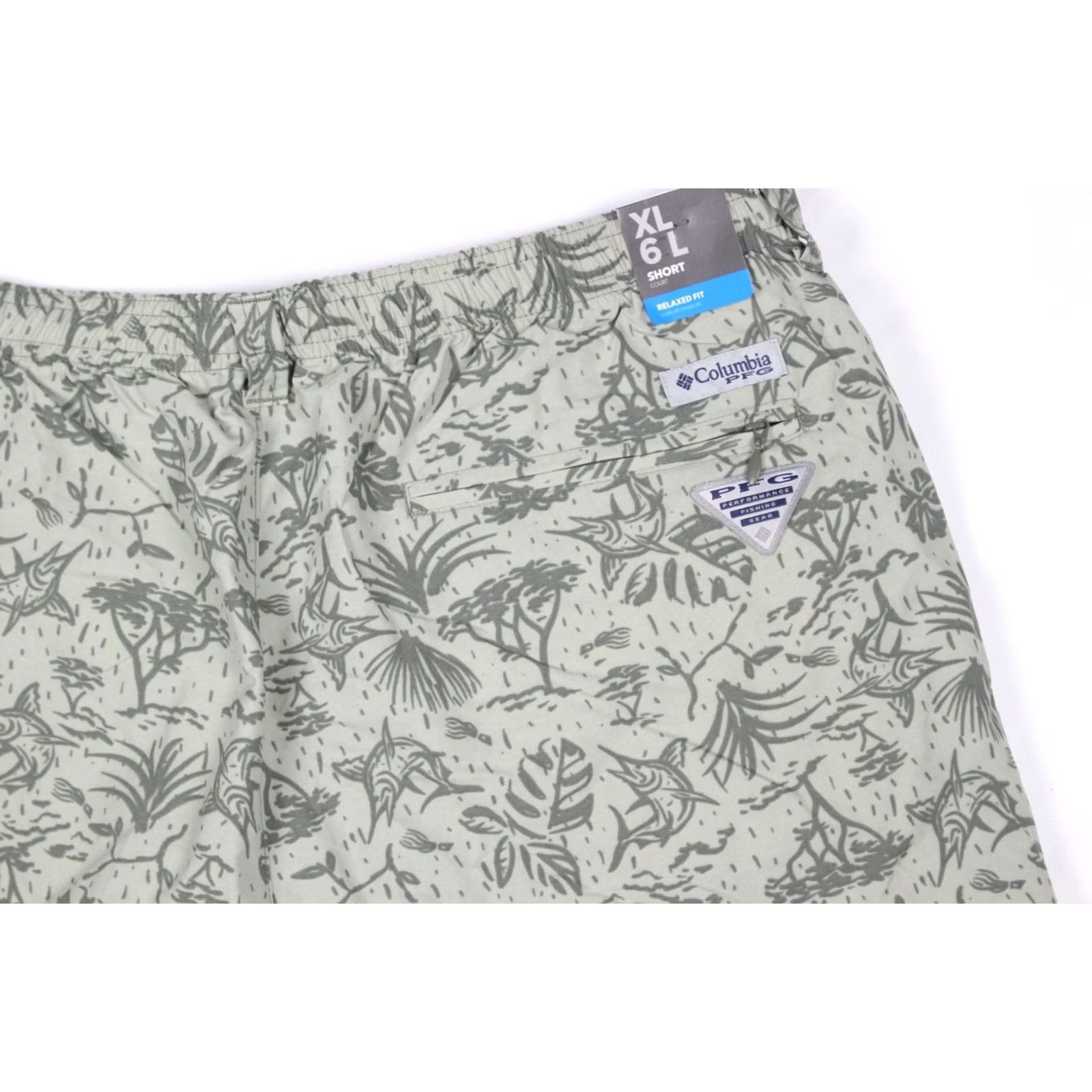 Vintage Columbia PFG Men's Super Backcast II Water Shorts XL Green Sailfish 382 Floral Size US 36 / EU 52 - 3 Thumbnail
