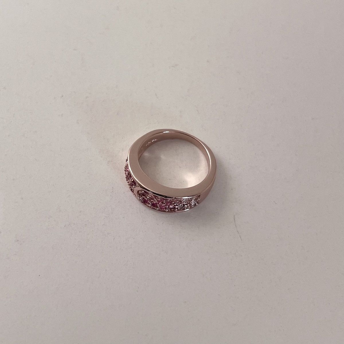 Other 18k rose gold plated pavé belt ring size 8 Size ONE SIZE - 5 Thumbnail
