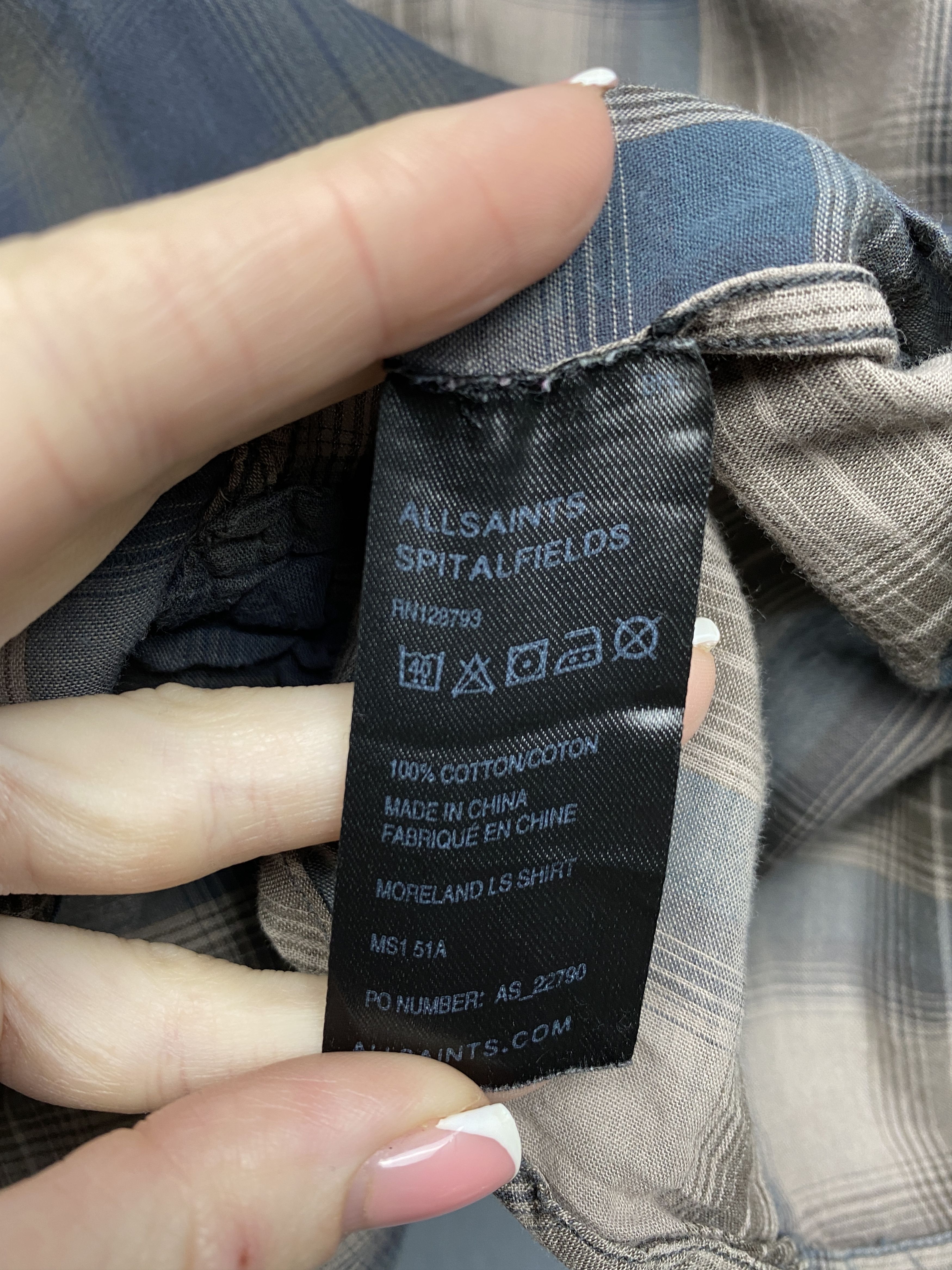 Allsaints Allsaints Vintage Mens Moreland Long Sleeve Plaid Shirt Size US M / EU 48-50 / 2 - 4 Thumbnail