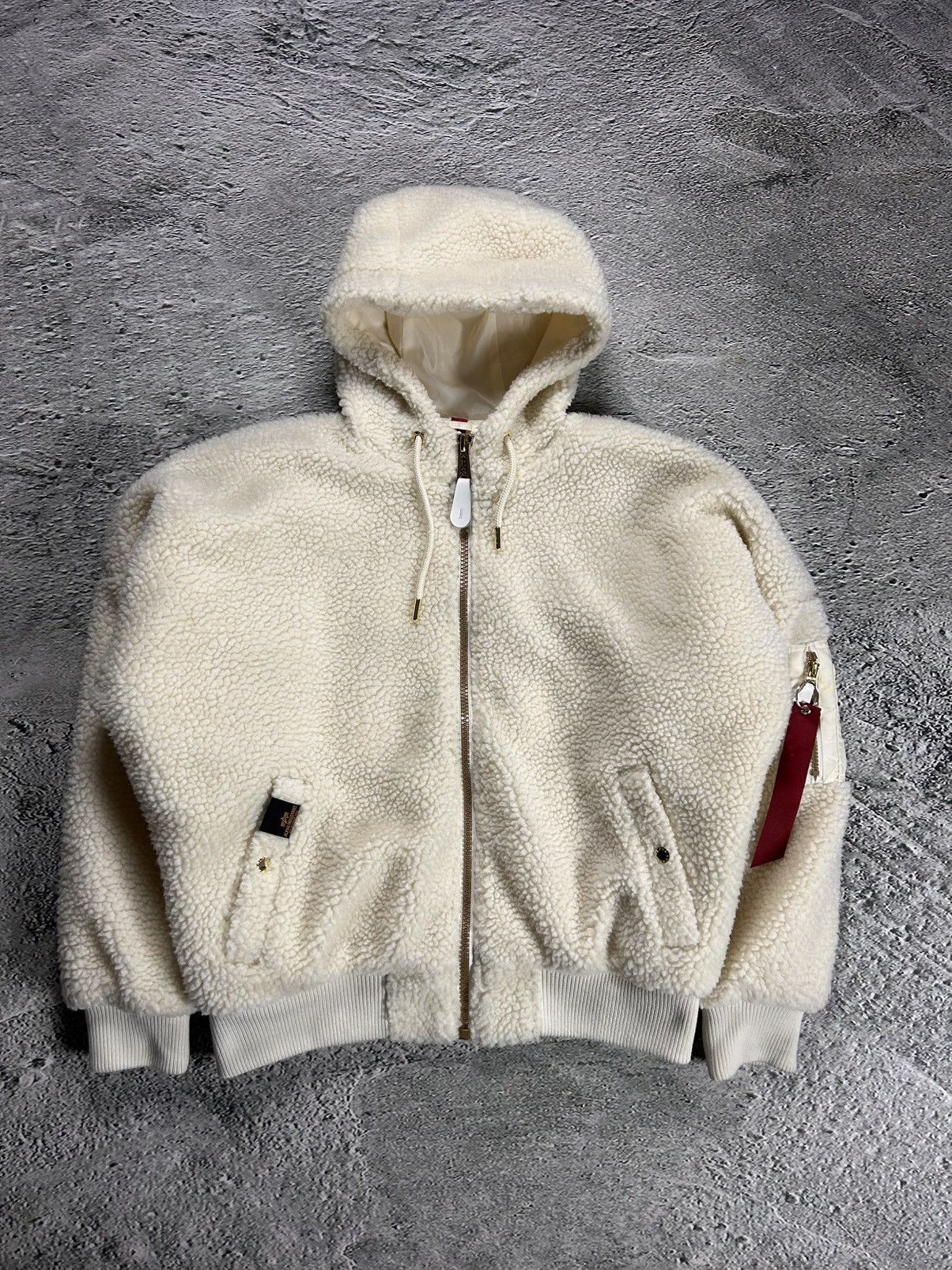 Alpha Industries Alpha Industries sherpa zip hoodie white Size US M / EU 48-50 / 2 - 1 Thumbnail