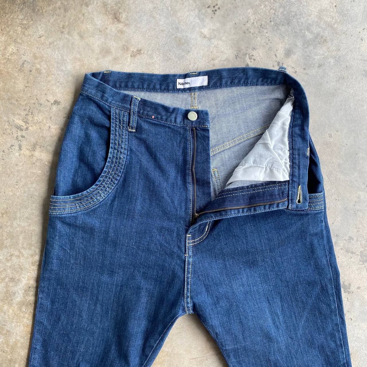 Ne-Net NET NET BY ISSEY MIYAKE DENIM MUSHROOM LOGO HIGHRISE SLIMFIT Size US 29 - 8 Thumbnail