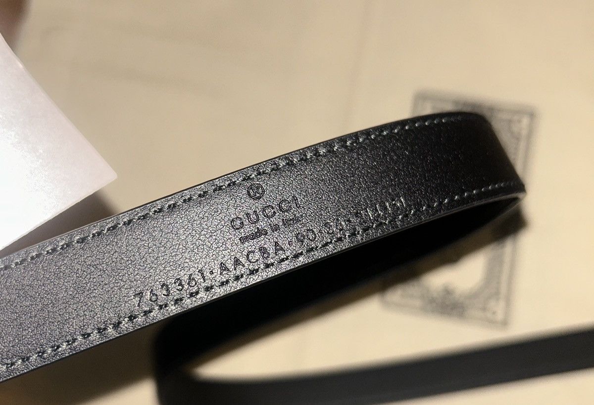 Gucci Gucci Slim Horsebit Thin Belt 763361 size 90 Size ONE SIZE - 7 Thumbnail
