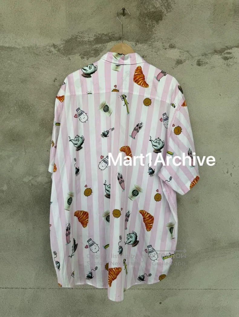 Vetements VETEMENTS Cartoon striped short-sleeve shirt Size US M / EU 48-50 / 2 - 2 Thumbnail