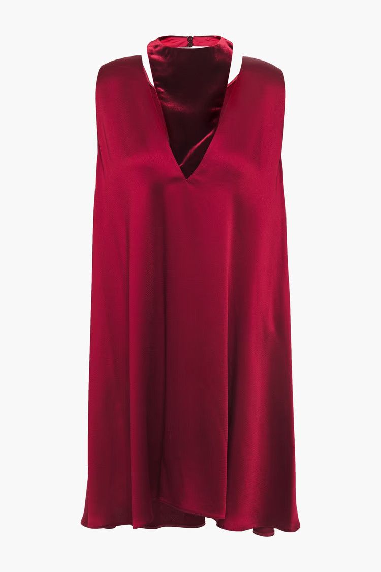 Valentino o1y0326 Mini Dress in Burgundy Size M / US 6-8 / IT 42-44 - 1 Thumbnail