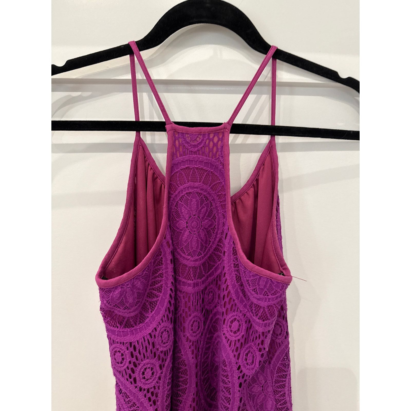 VaVa Vava by Joy Han Purple Lace Racerback Sundress, XS Size XS / US 0-2 / IT 36-38 - 8 Thumbnail