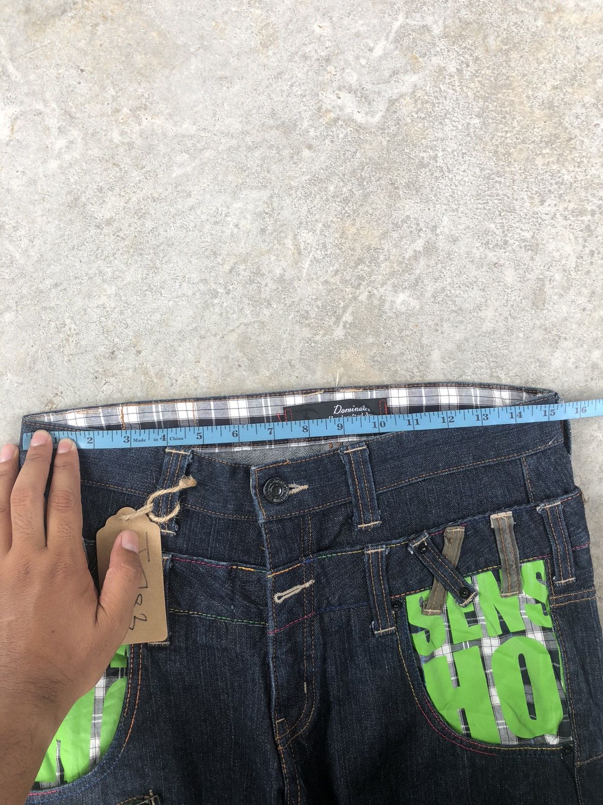 Hysteric Glamour Japanese Dominate Handcrafted Double Waist Distressed Jeans Size US 30 / EU 46 - 18 Thumbnail