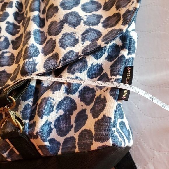 Vintage Rebekah Scott Designs Blue Leopard Petal Inside Lining Fabri Size ONE SIZE - 11 Thumbnail