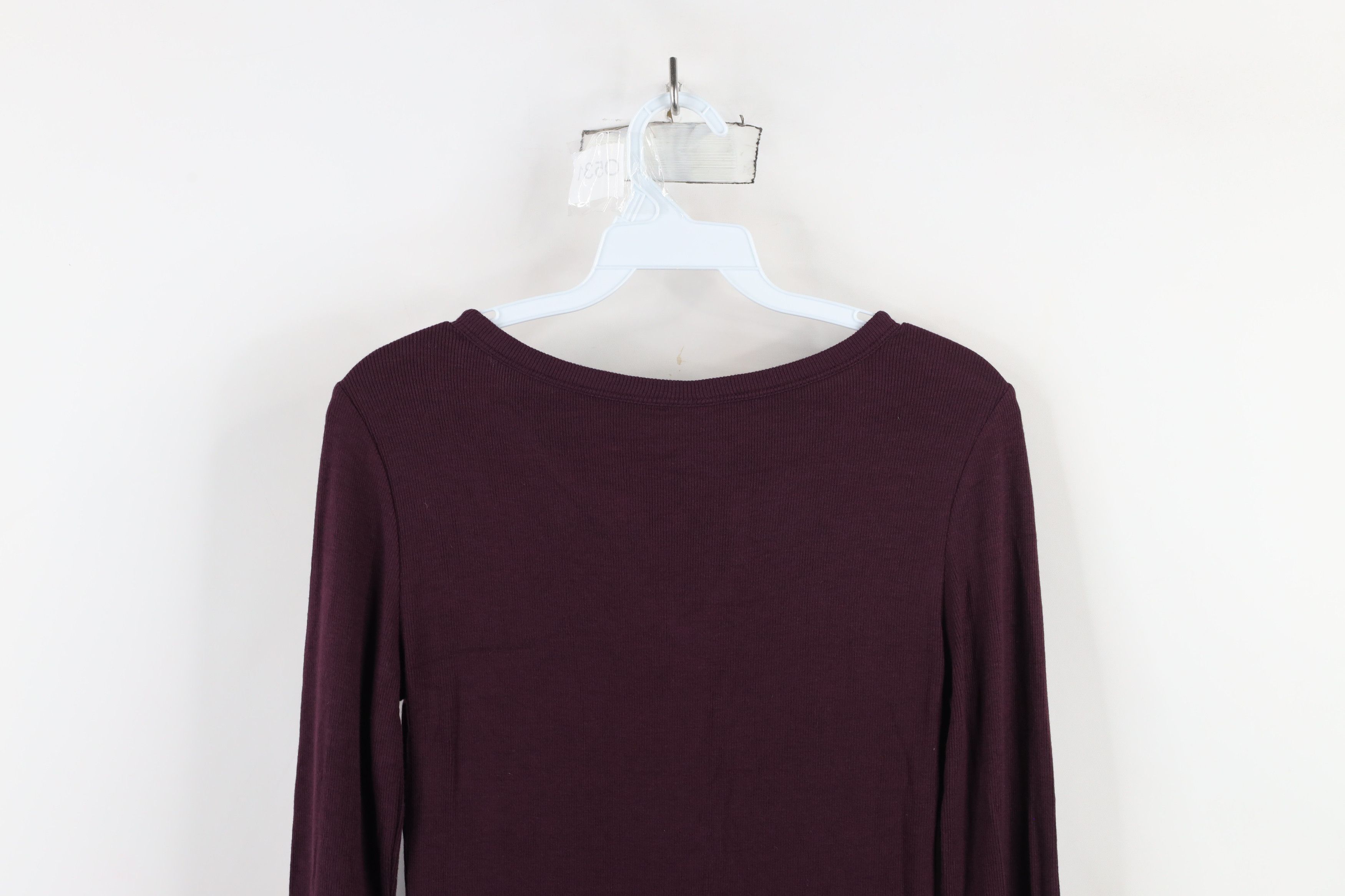 Gap × Vintage Deadstock Vintage Y2K Gap Thermal Ribbed Knit T-Shirt Purple Size XS / US 0-2 / IT 36-38 - 10 Thumbnail