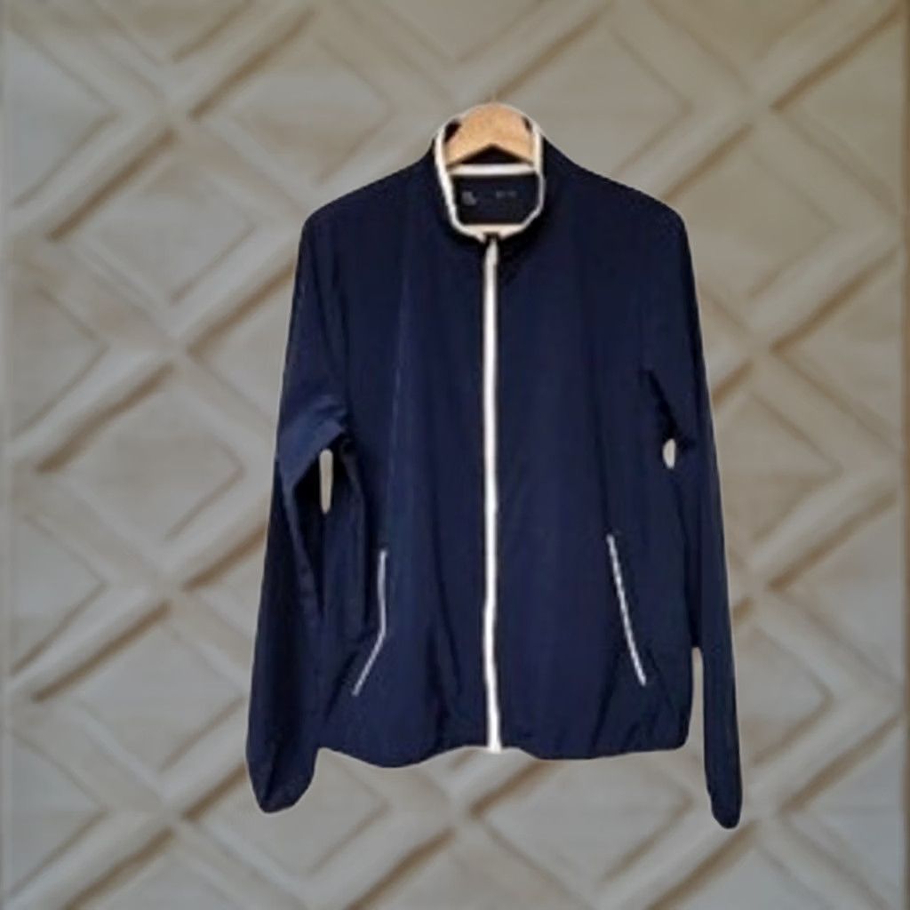 Under Armour Under Armour Womens L Storm Jacket Windbreaker Full Zip Navy & White Size L / US 10 / IT 46 - 1 Thumbnail