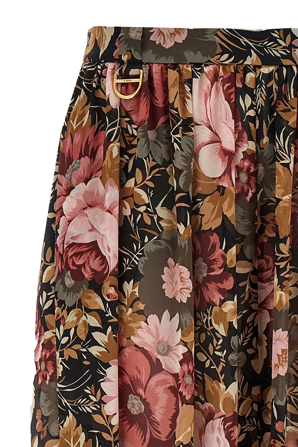 Chloe o1loc1c10326 Silk Charmeuse Pant in Multicolor Size 26" / US 2 / IT 38 - 3 Thumbnail
