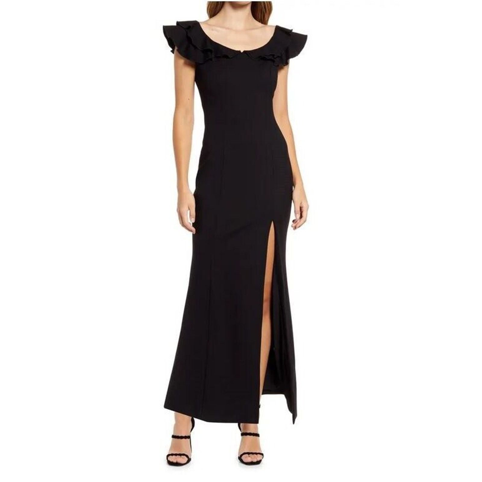 ELLIATT Elliatt Women Black Viscose Raja Maxi Evening Dress Size M Size M / US 6-8 / IT 42-44 - 1 Thumbnail