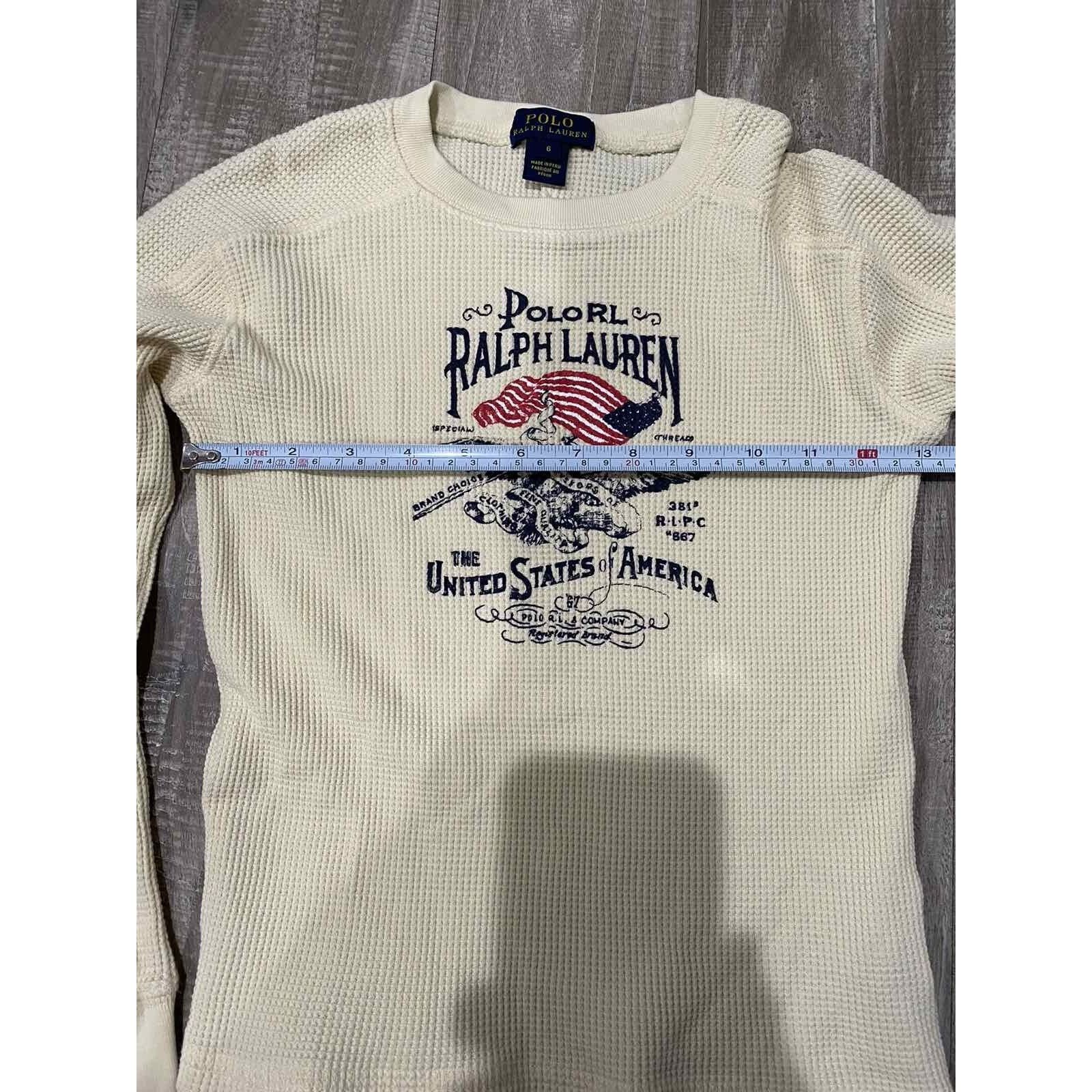Polo Ralph Lauren Polo Ralph Lauren waffle Thermal Cream Size 6 Cotton A000335 Size US XS / EU 42 / 0 - 6 Thumbnail