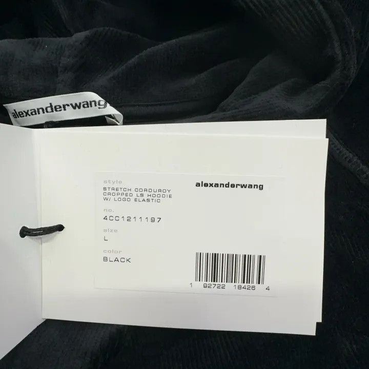Alexander Wang Alexander Wang Black Cropped Hoodie for Women - Size L / US 10 / IT 46 - 4 Thumbnail
