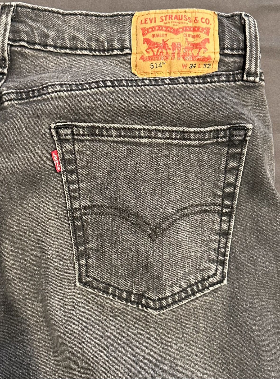 Levi's Levi’s 514 Grey Denim Size US 34 / EU 50 - 2 Thumbnail
