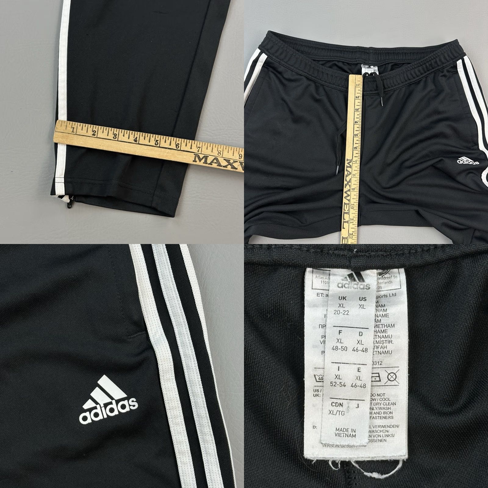 Adidas Adidas Track Pants Women's XL Black Tiro 19 Climacool Ankle Zip Soccer Training Size 40" / US 18 - 8 Thumbnail