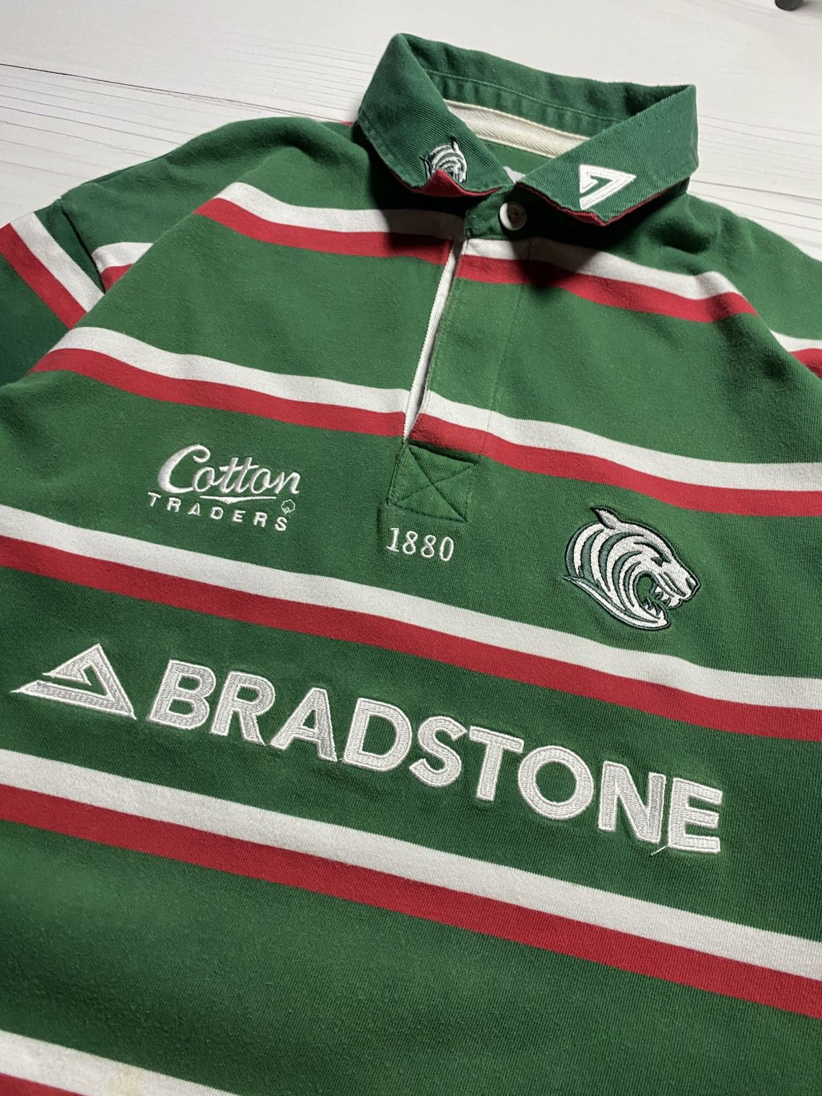 Cotton Traders Vintage Leicester Tiger 2005-07 home longsleeve t shirt Size US XL / EU 56 / 4 - 6 Thumbnail