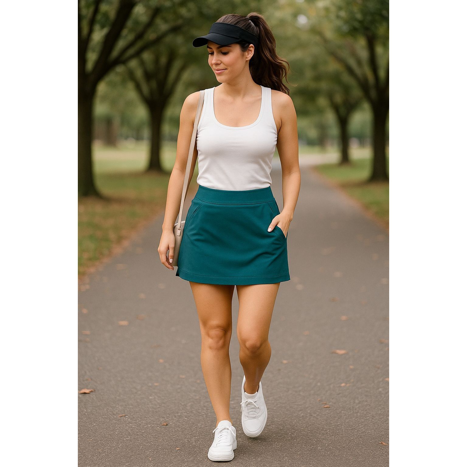 Other 32 Degrees Cool Teal Skort Size Large Built In Shorts Stretc Size 36" / US 14 / IT 50 - 3 Thumbnail