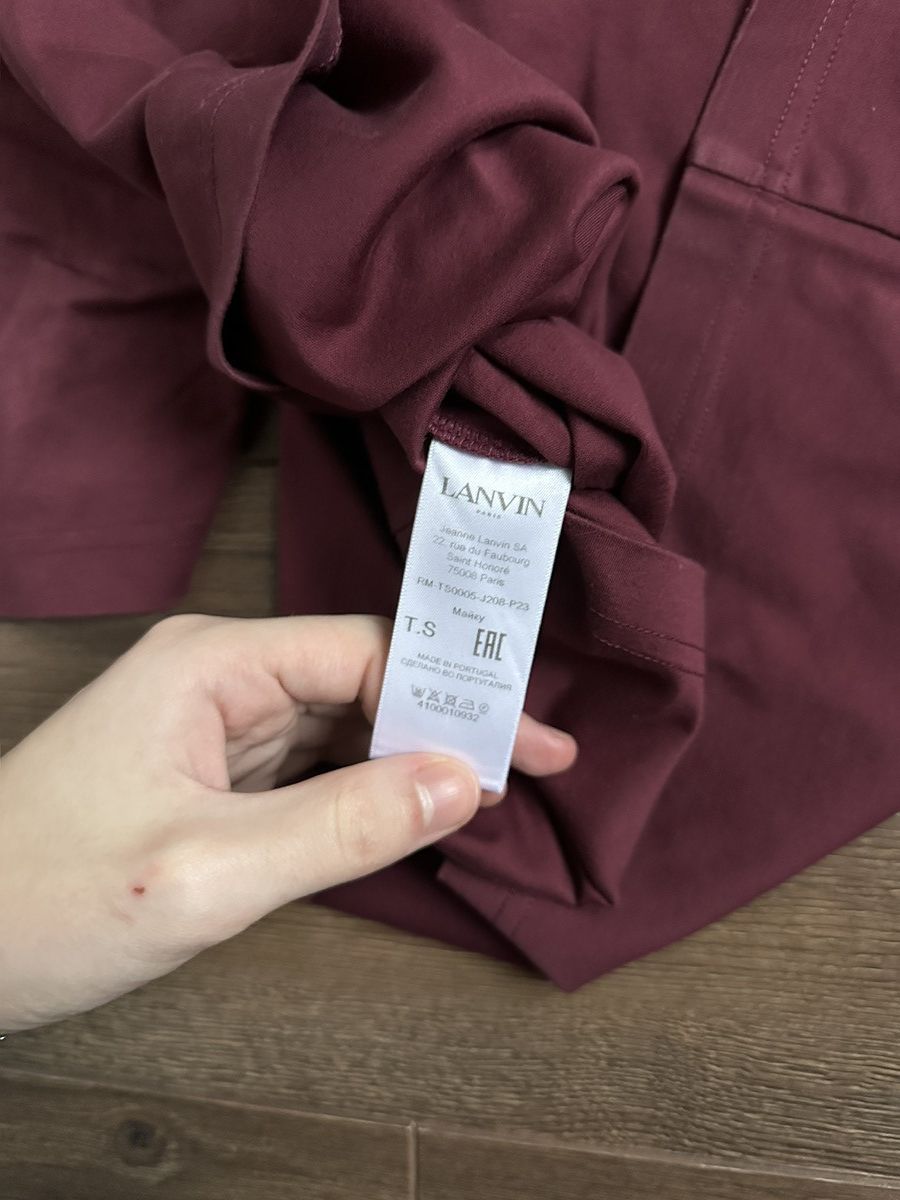 Lanvin Lanvin Logo Shirt Maroon Size US S / EU 44-46 / 1 - 6 Thumbnail