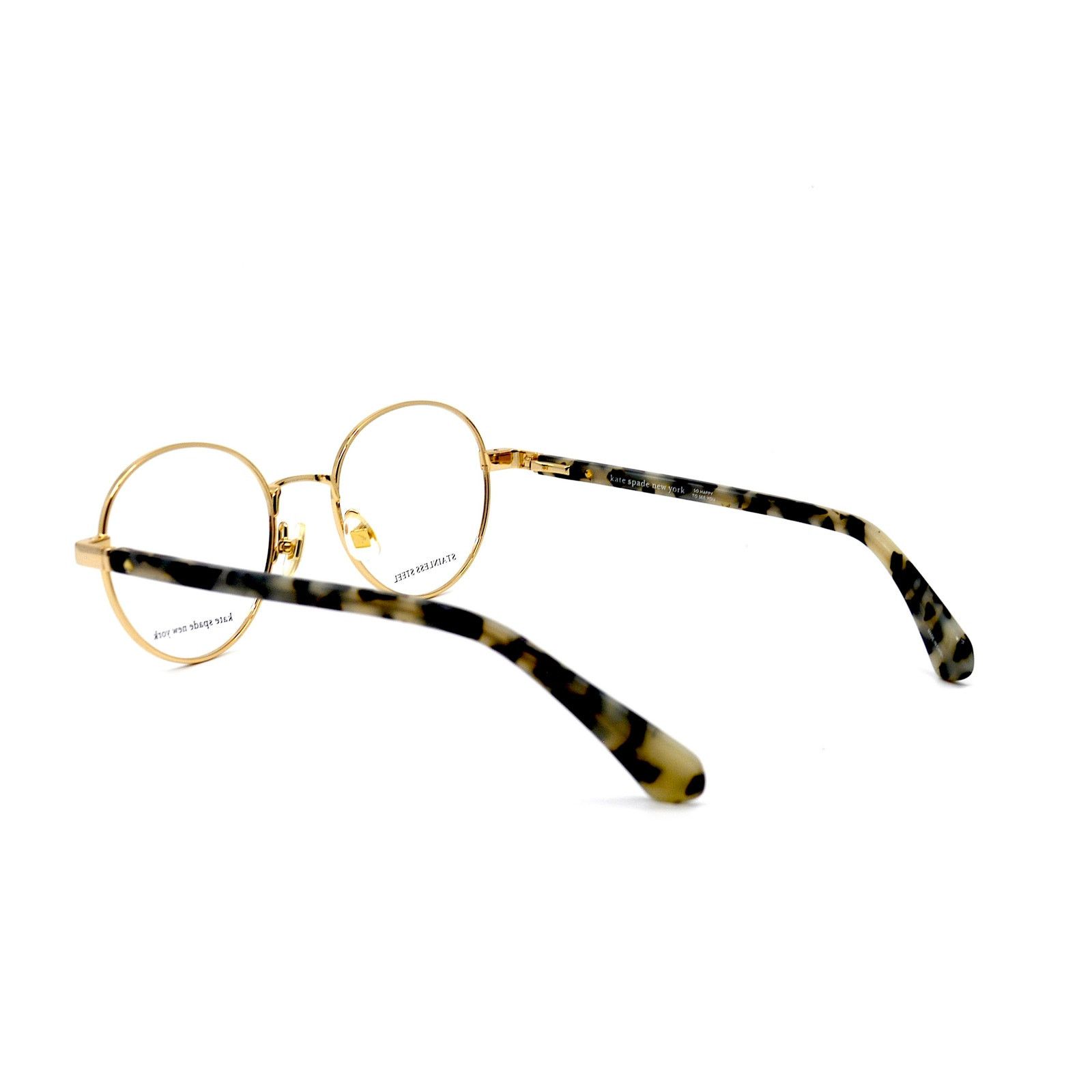 Kate Spade NEW KATE SPADE MARCIANN RHL BROWN GOLD EYEGLASSES FRAME Size ONE SIZE - 4 Thumbnail