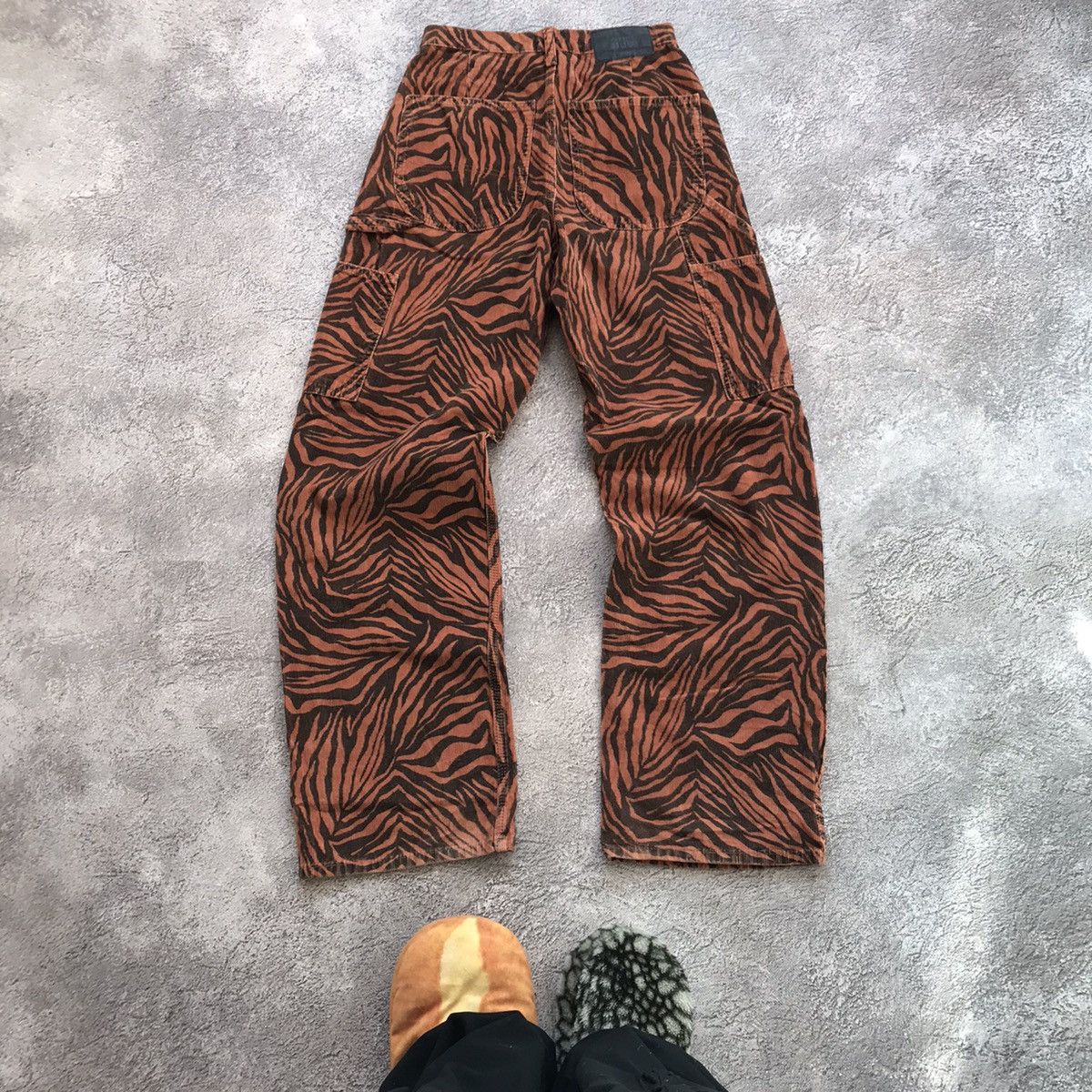 Vintage Vintage Y2K Tiger Stripe Baggy Parachute Pants Streetwear 24 Size 24" / US 00 / IT 34 - 4 Thumbnail