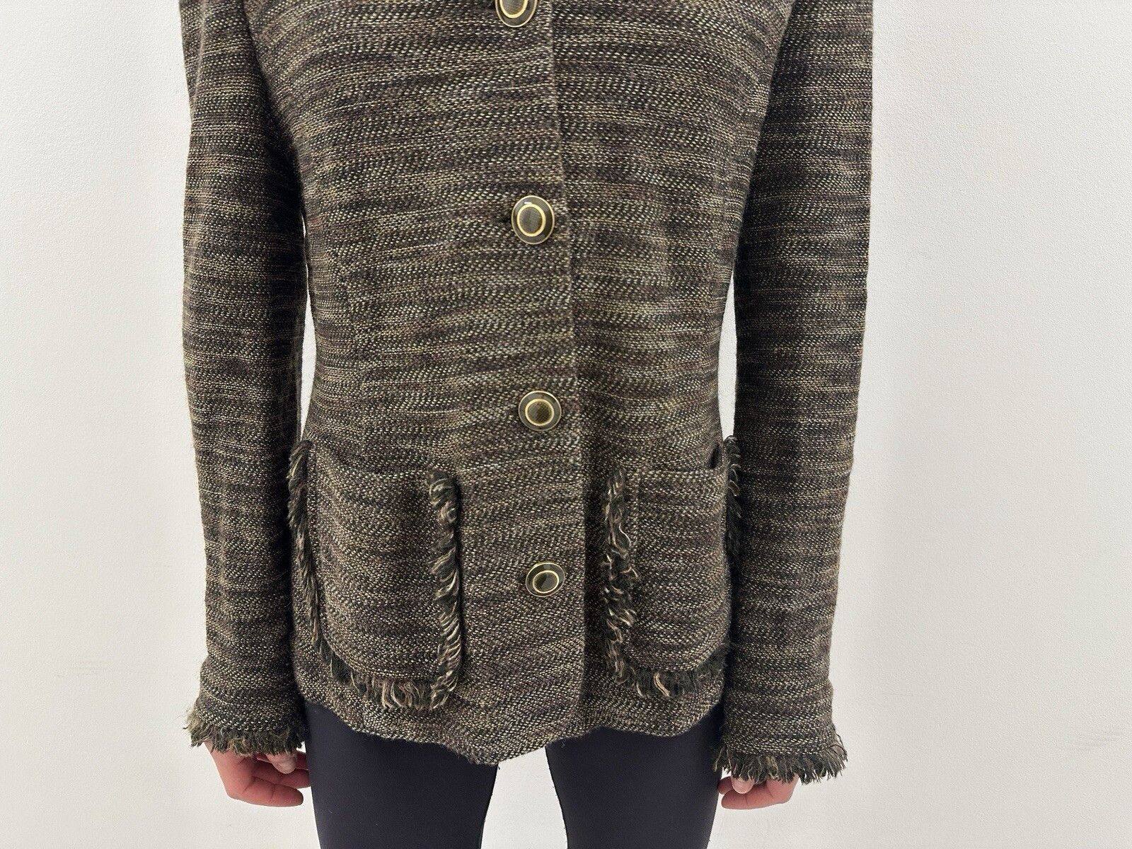 St. John Collection Blazer Knit Jacket made in USA Pocket
