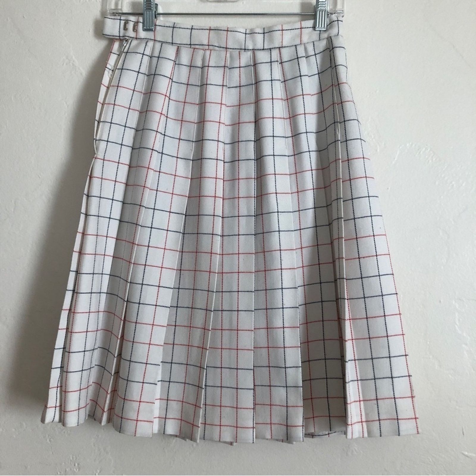 Other Pendleton Windowpane Plaid Classic Box Pleat Pleated Skirt Size 34" / US 12 / IT 48 - 5 Thumbnail