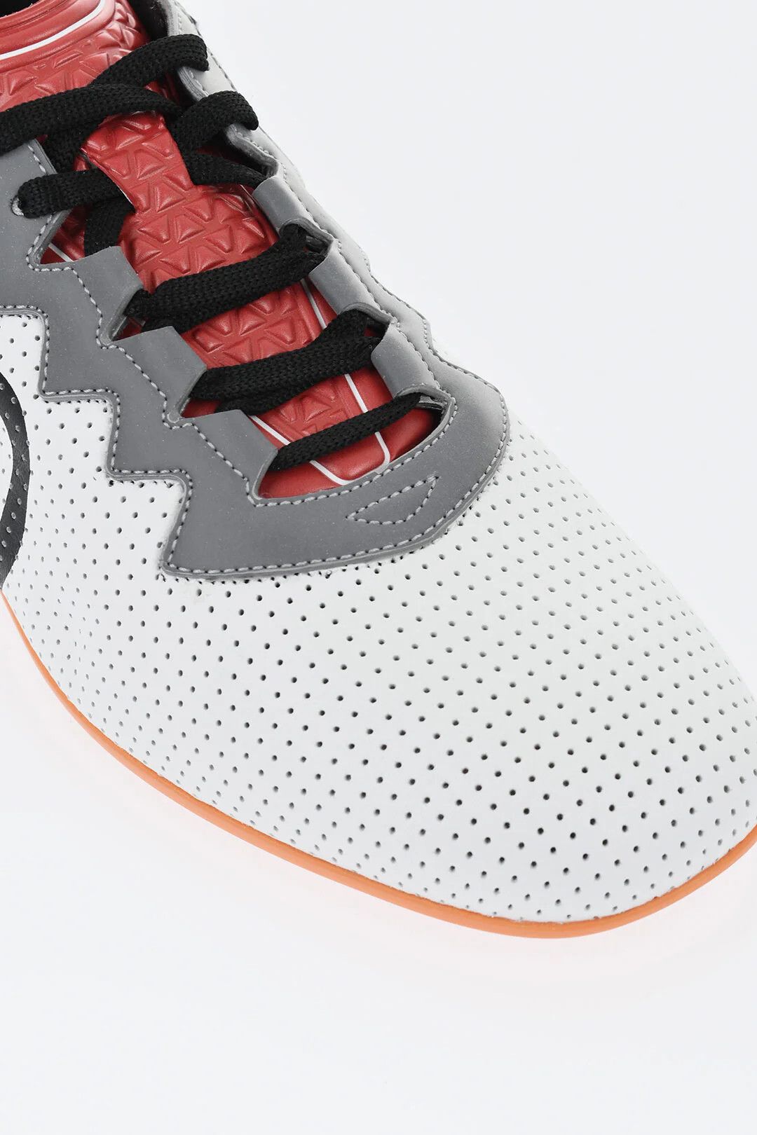 Valentino og1mm0426 Perforated Leather Sneakers in White Size US 6.5 / EU 39-40 - 4 Thumbnail