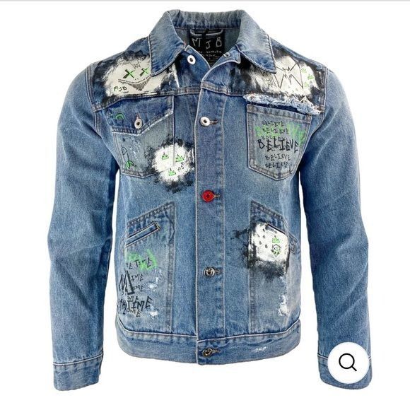 Marc Jacques Burton MJB MARC JACQUESBURTON "MJB" PAXDENIM JACKET IN BLUE EU48 US Size US M / EU 48-50 / 2 - 1 Thumbnail
