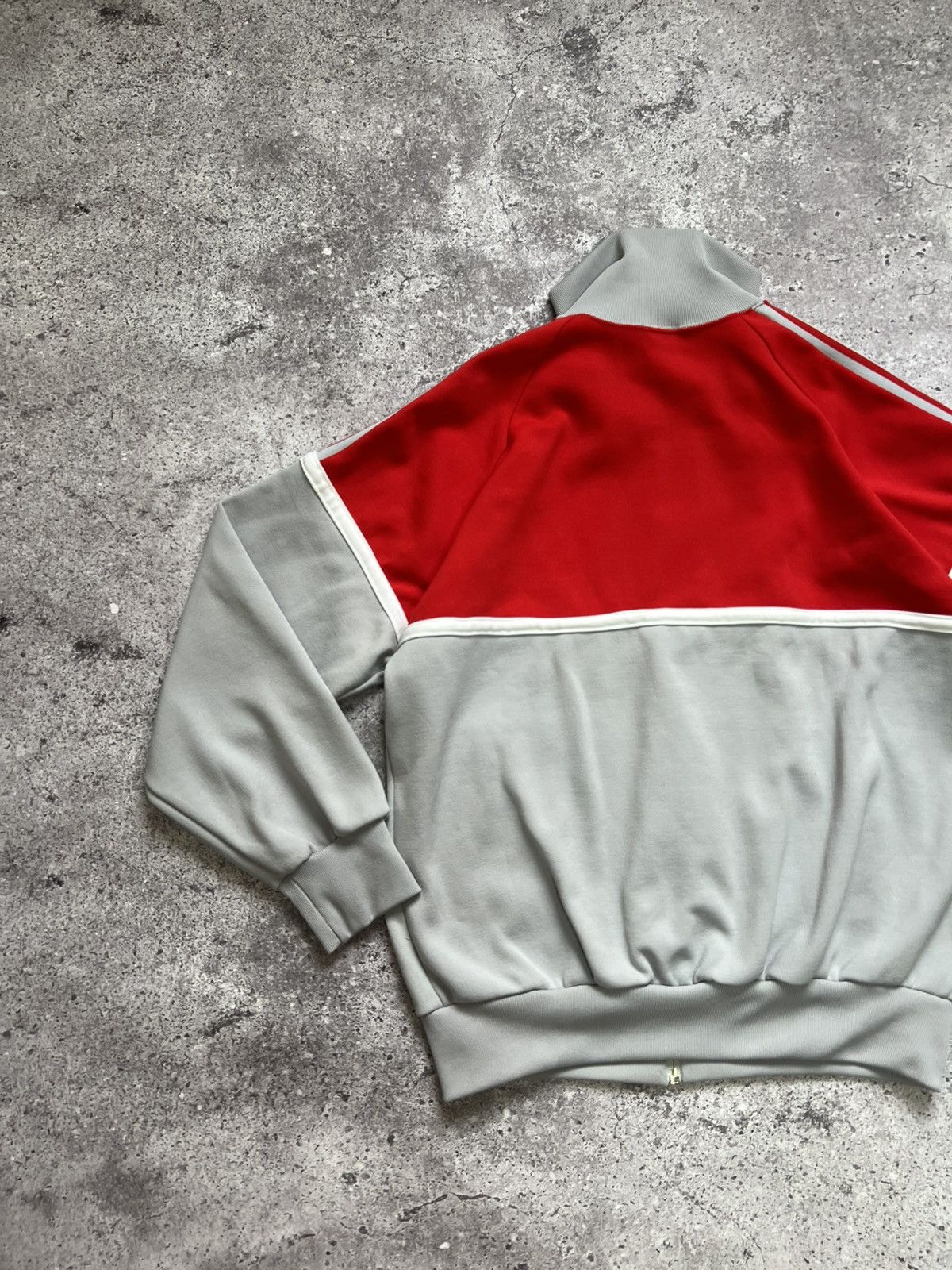 Adidas × Vintage Vintage 80s 90s Adidas Track Jacket Gray Red Small Men's Size US S / EU 44-46 / 1 - 9 Thumbnail
