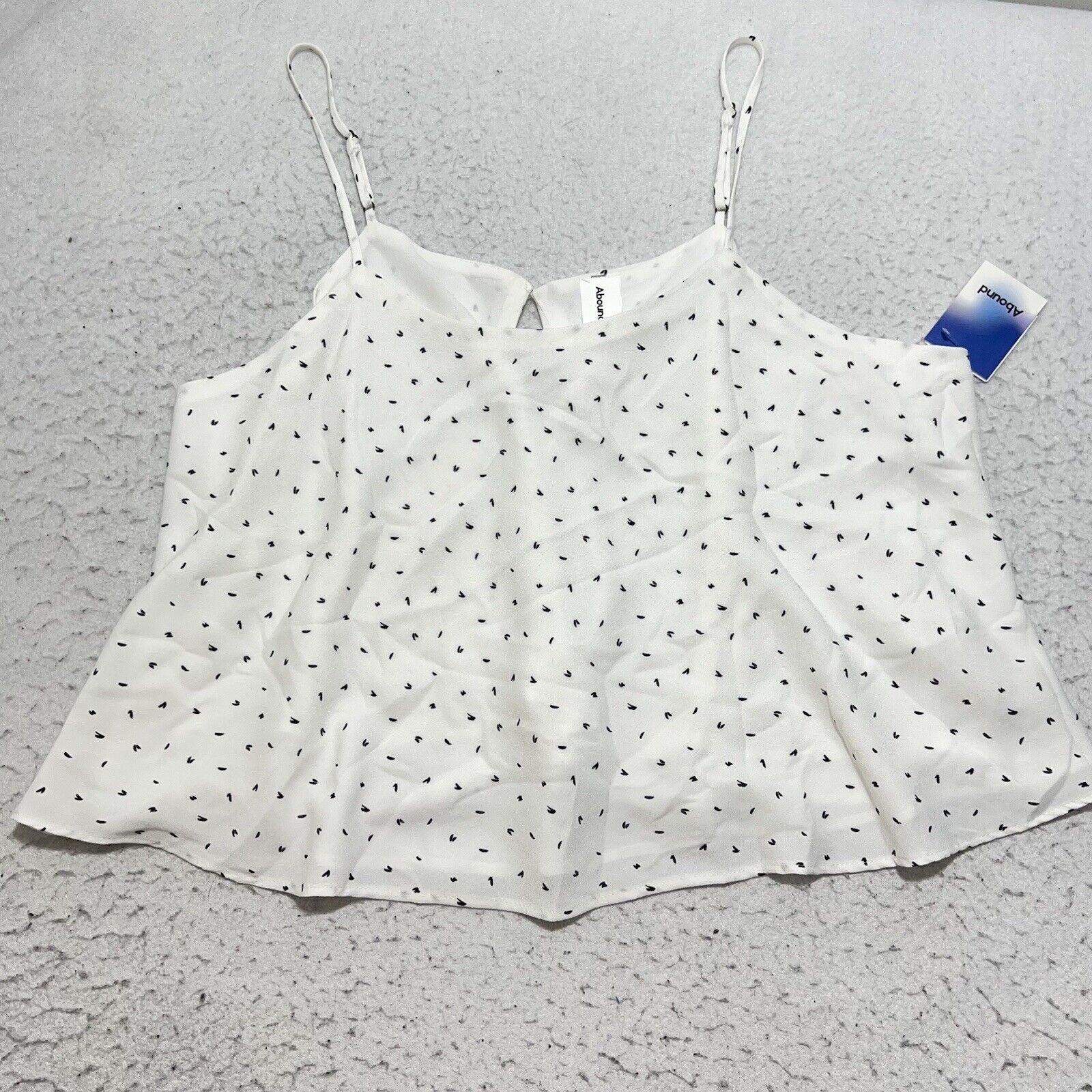 Nordstrom Abound Ivory Abstract V-Neck Swing Camisole Tank Top Size XL / US 12-14 / IT 48-50 - 8 Thumbnail