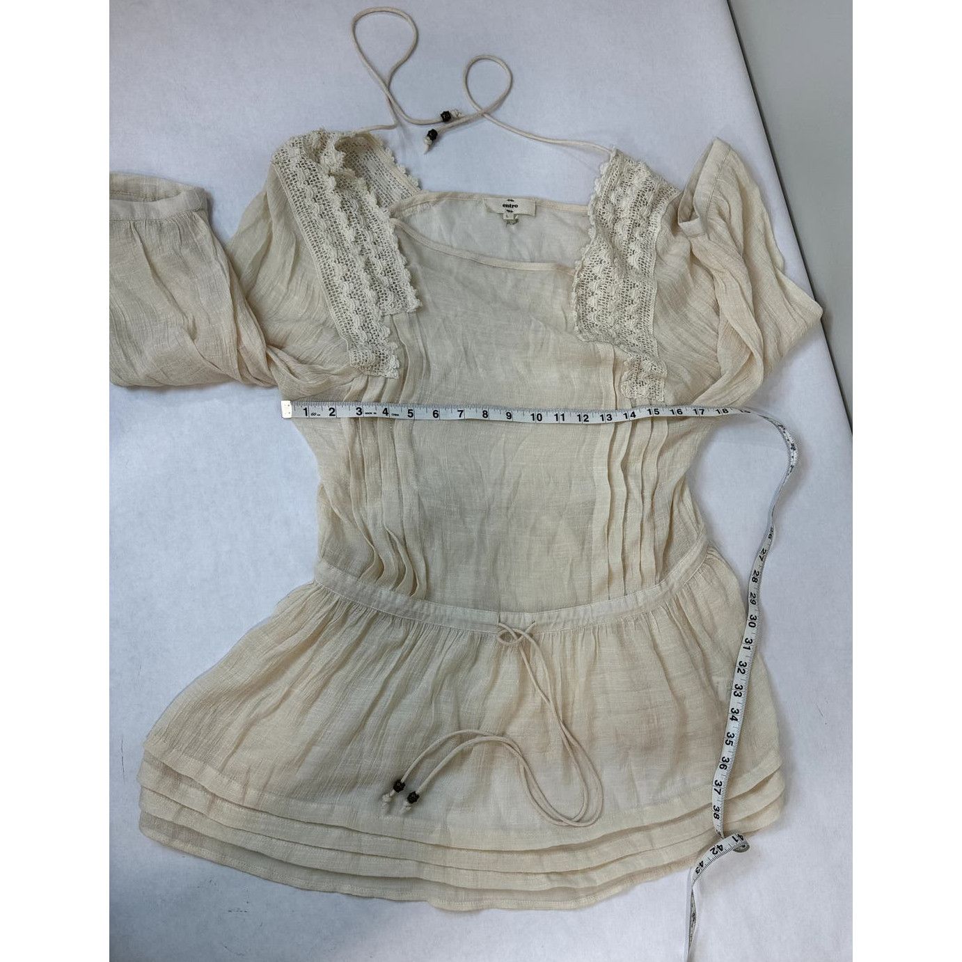 Other Entro Tunic Dress Rayon Blend Cream Colored - Size Large Size L / US 10 / IT 46 - 4 Thumbnail