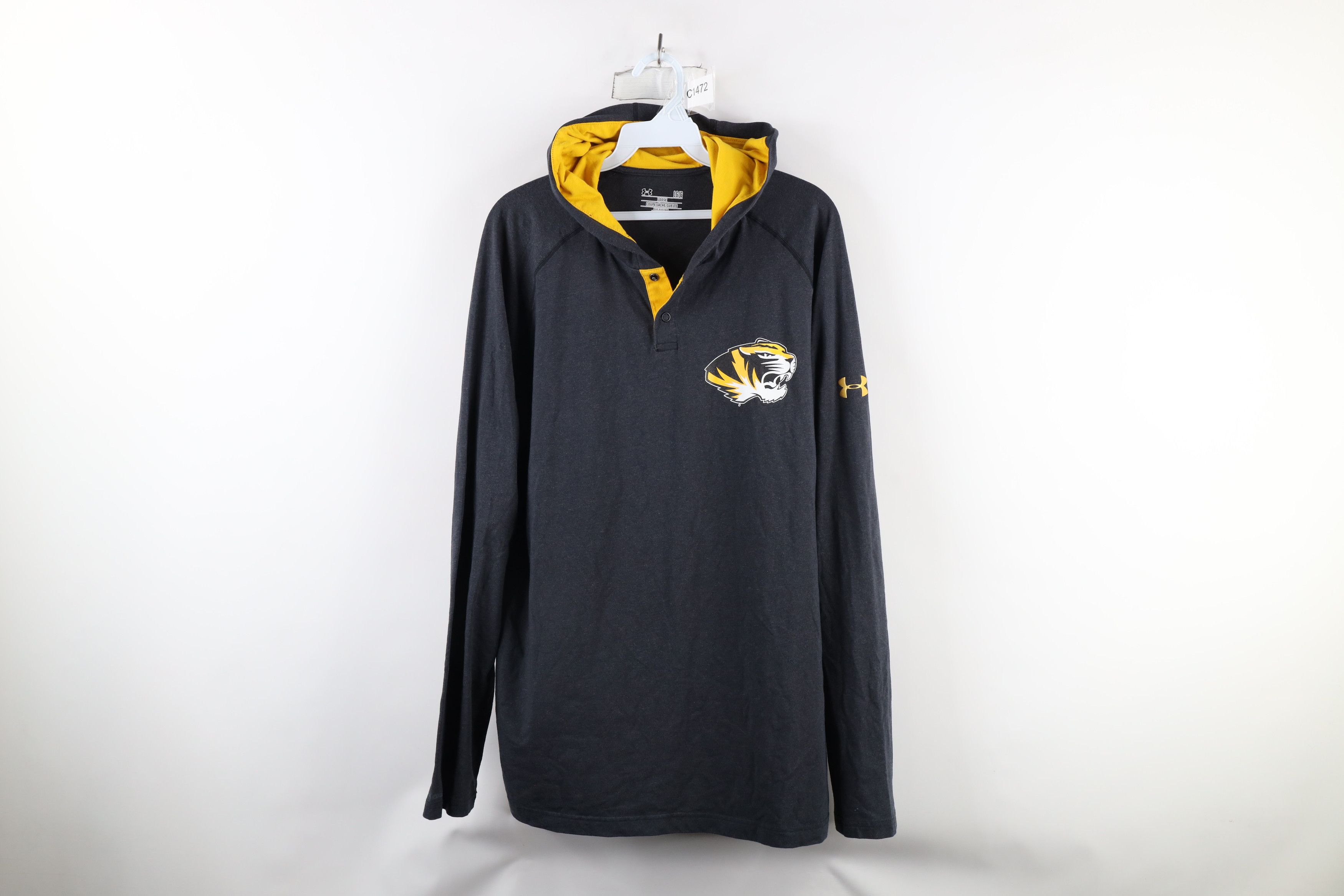 Under Armour × Vintage Under Armour University of Missouri Hoodie T-Shirt Gray Size US L / EU 52-54 / 3 - 1 Thumbnail