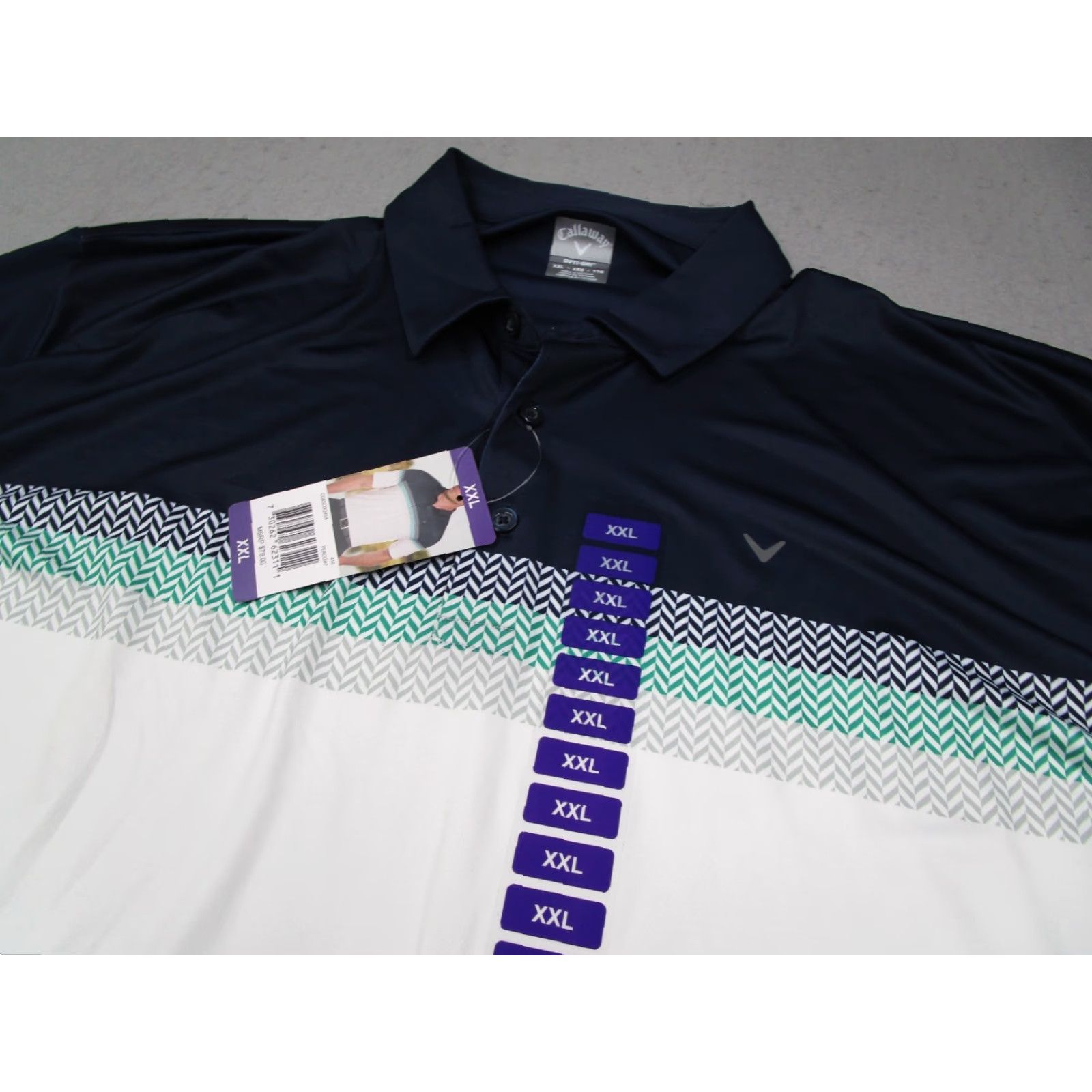 Callaway Callaway Polo Shirt Mens 2XL White Opti Dri Wicking Performance Travel Golf Size US XXL / EU 58 / 5 - 2 Thumbnail