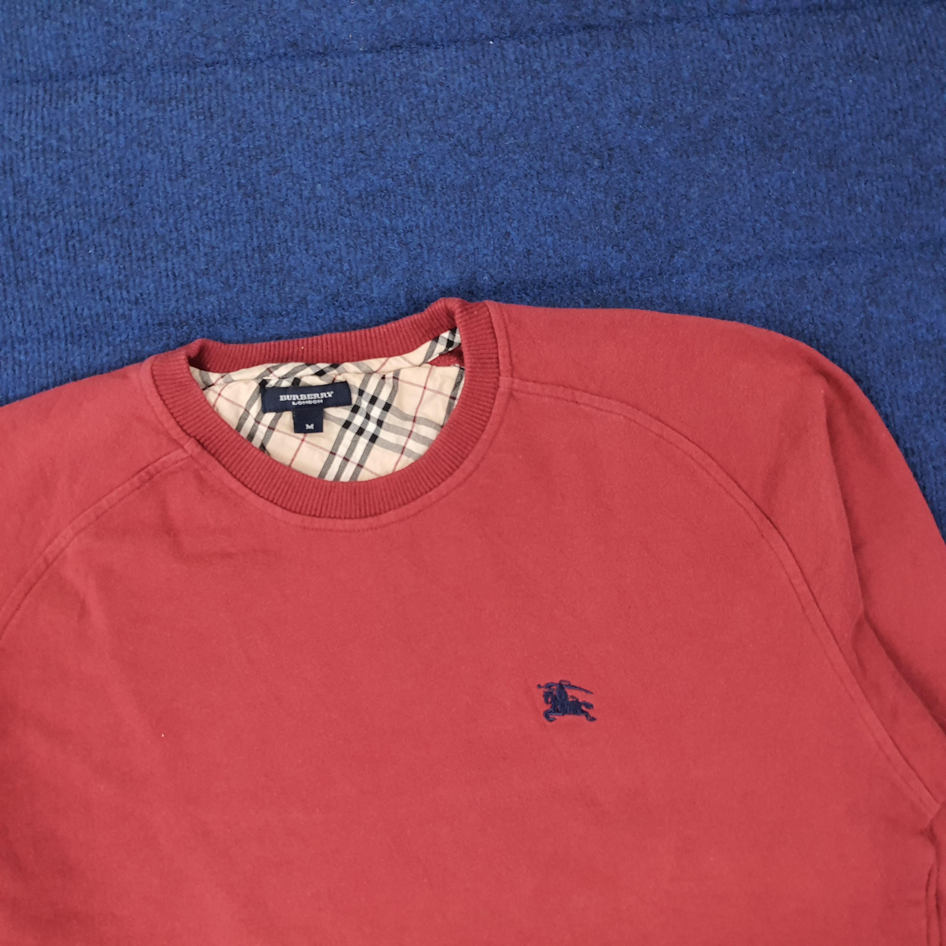Burberry Vintage Burberry Nova Check Custom Logo Sweatshirt C257N24 Size US M / EU 48-50 / 2 - 4 Thumbnail