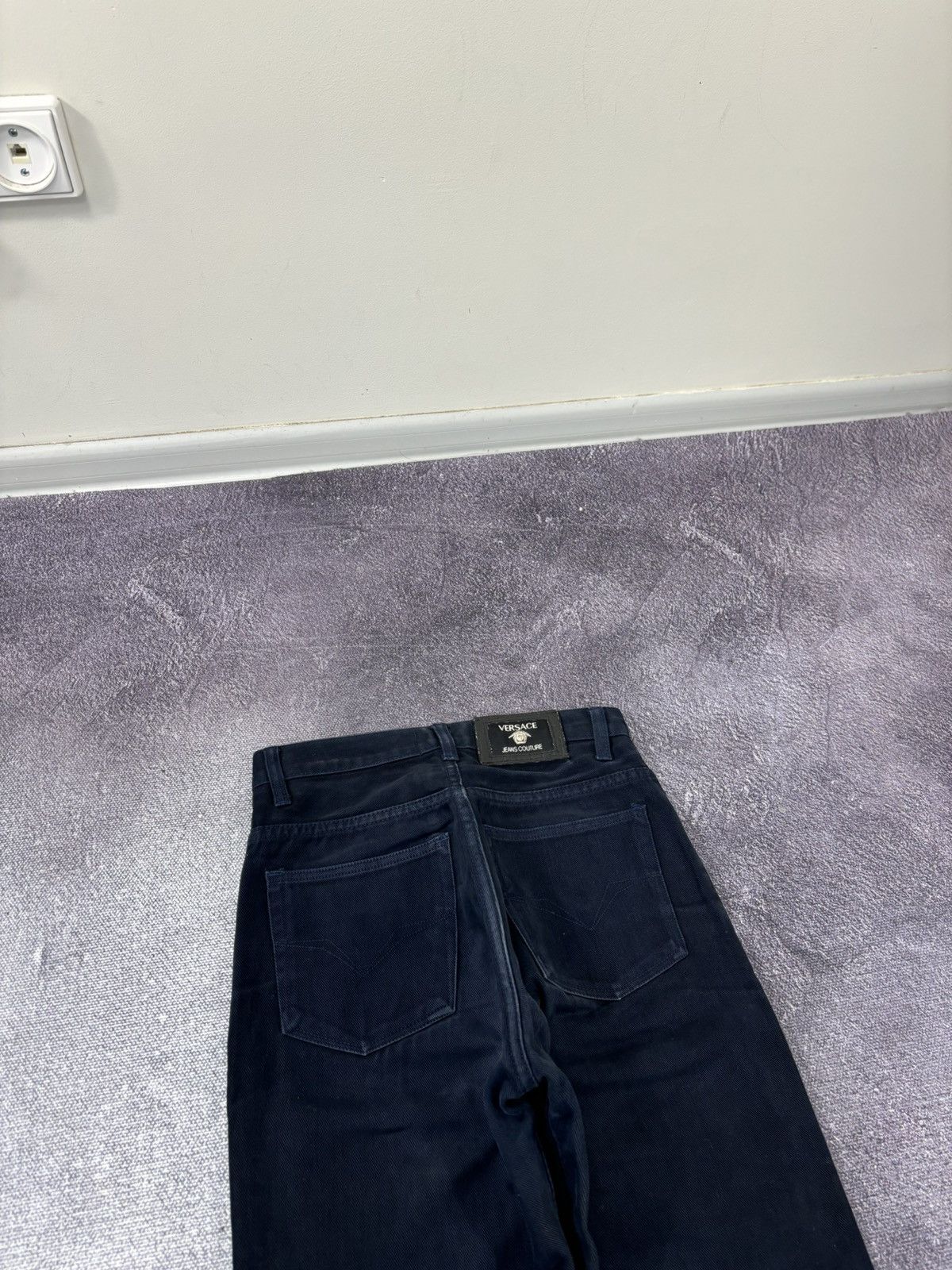 Versace Jeans Couture Vintage Versace Jeans Couture Women’s Navy Blue Flared Jeans Size 28" / US 6 / IT 42 - 14 Thumbnail