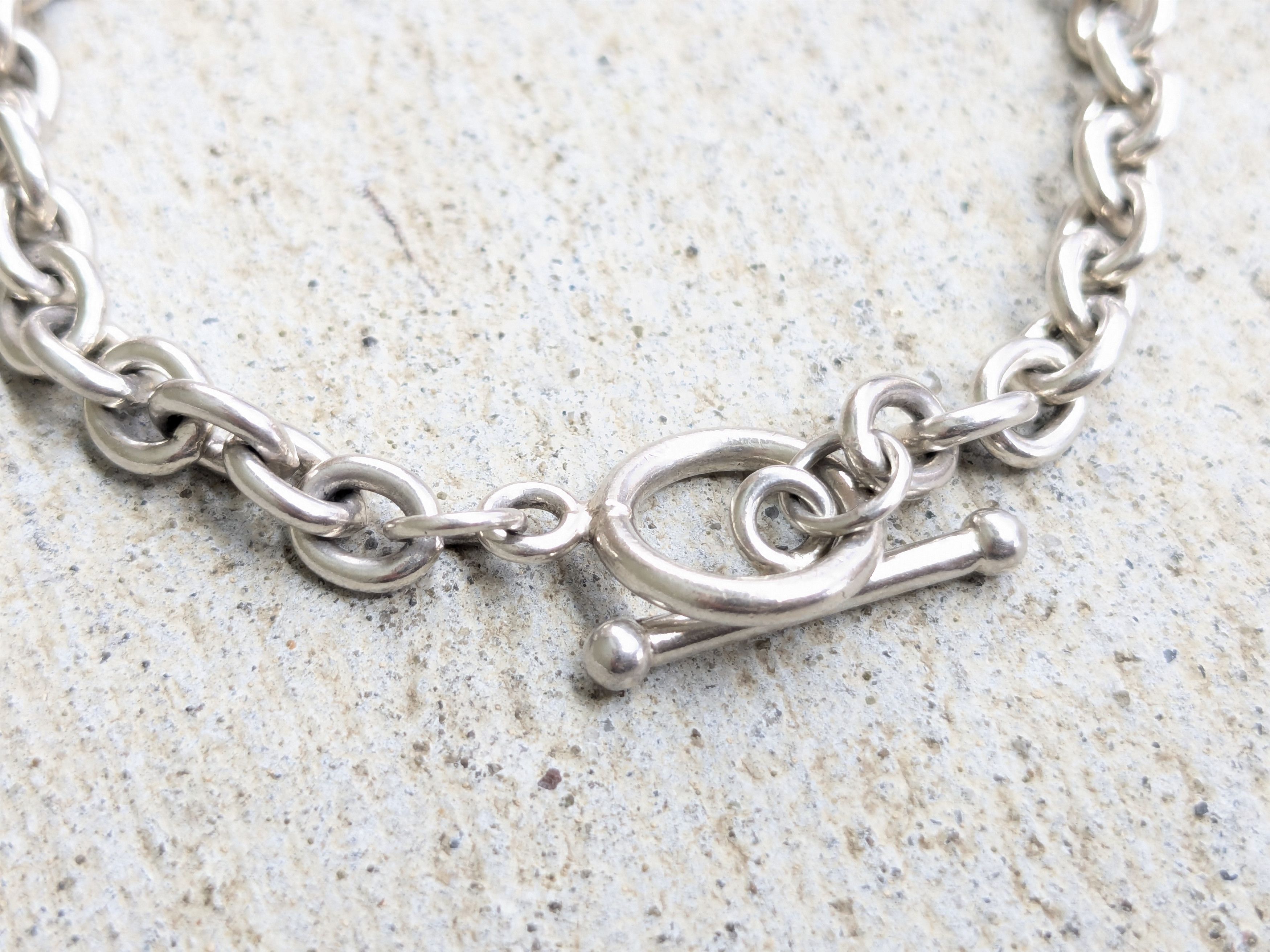 Jewelry Vintage Sterling Silver Bracelet Round Rolo Chain 7.5" Y2K Size ONE SIZE - 3 Thumbnail