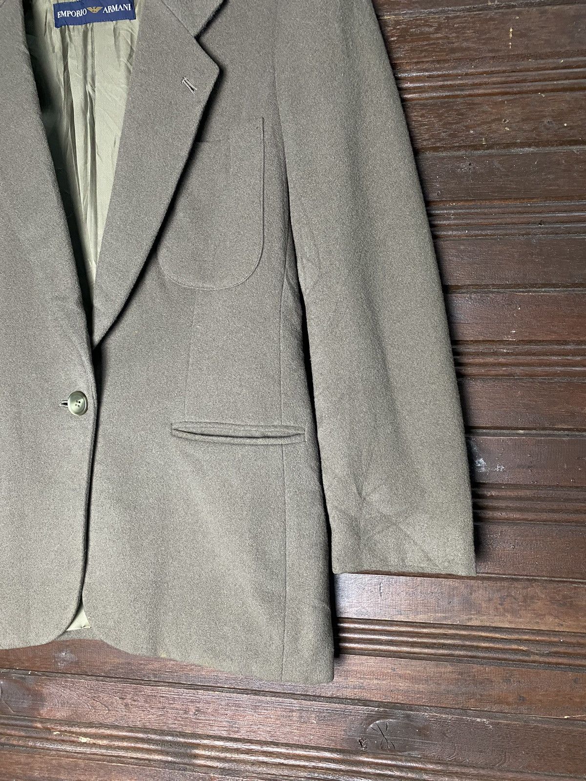 Emporio Armani Vintage Emporio Armani Wool Blazer Size 40R - 4 Thumbnail