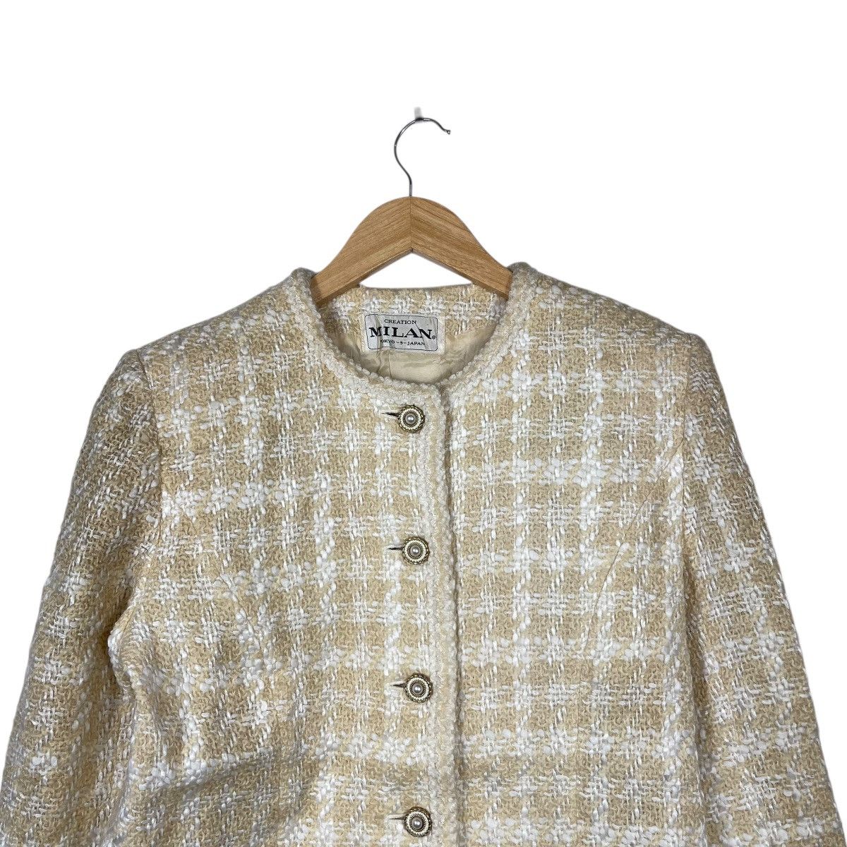 Vintage Vintage Milan Tokyo Japan Women’s Tweed Boucle Jacket Size M / US 6-8 / IT 42-44 - 2 Thumbnail
