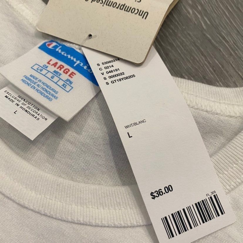 Champion NWT Champion White Athletic Casual Shirt Men L Bin I-26 Size US L / EU 52-54 / 3 - 3 Thumbnail
