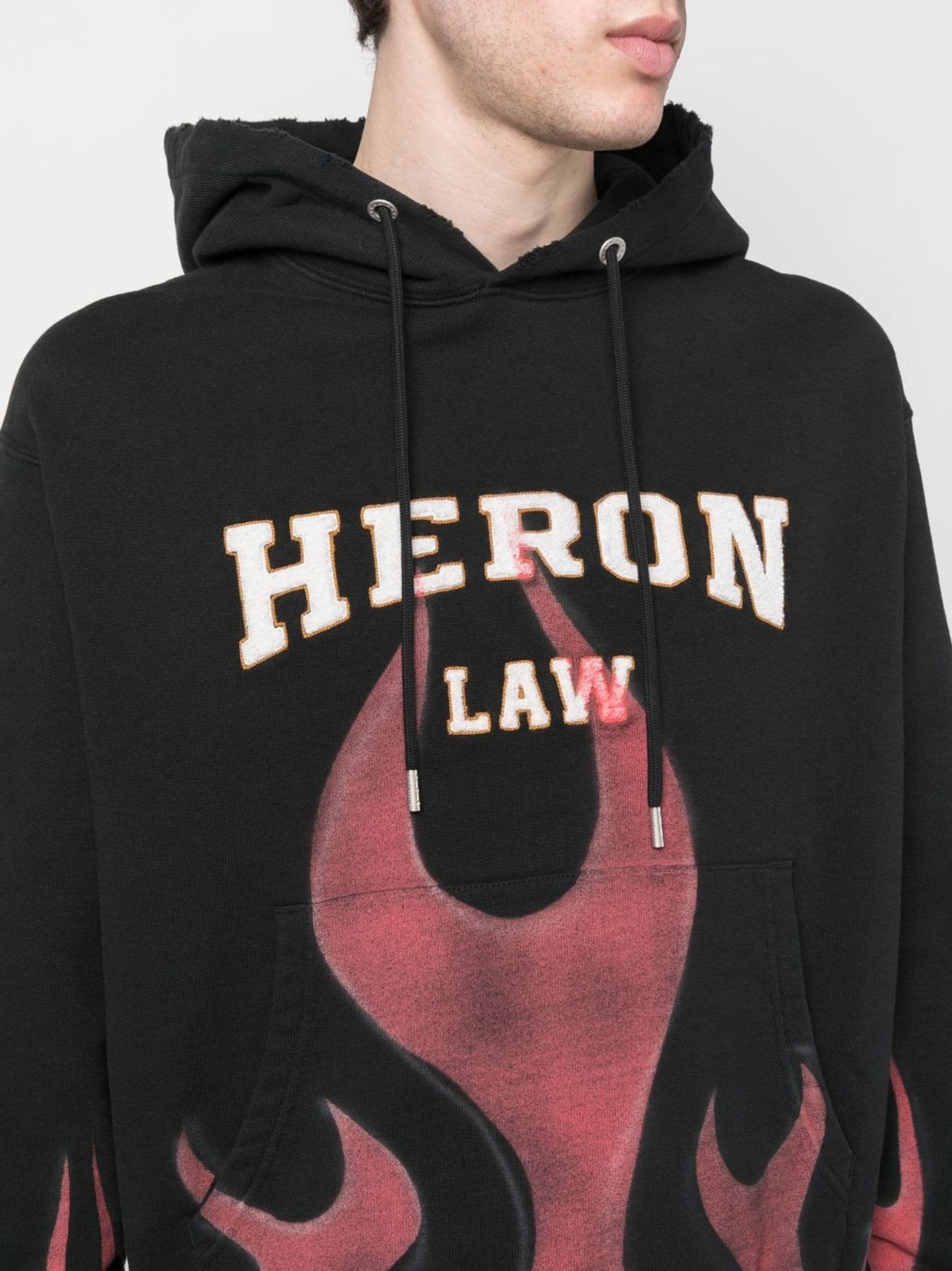 HERON PRESTON Law Flames パーカー Heron Preston Black 'Law Flames' Hoodie Heron Preston