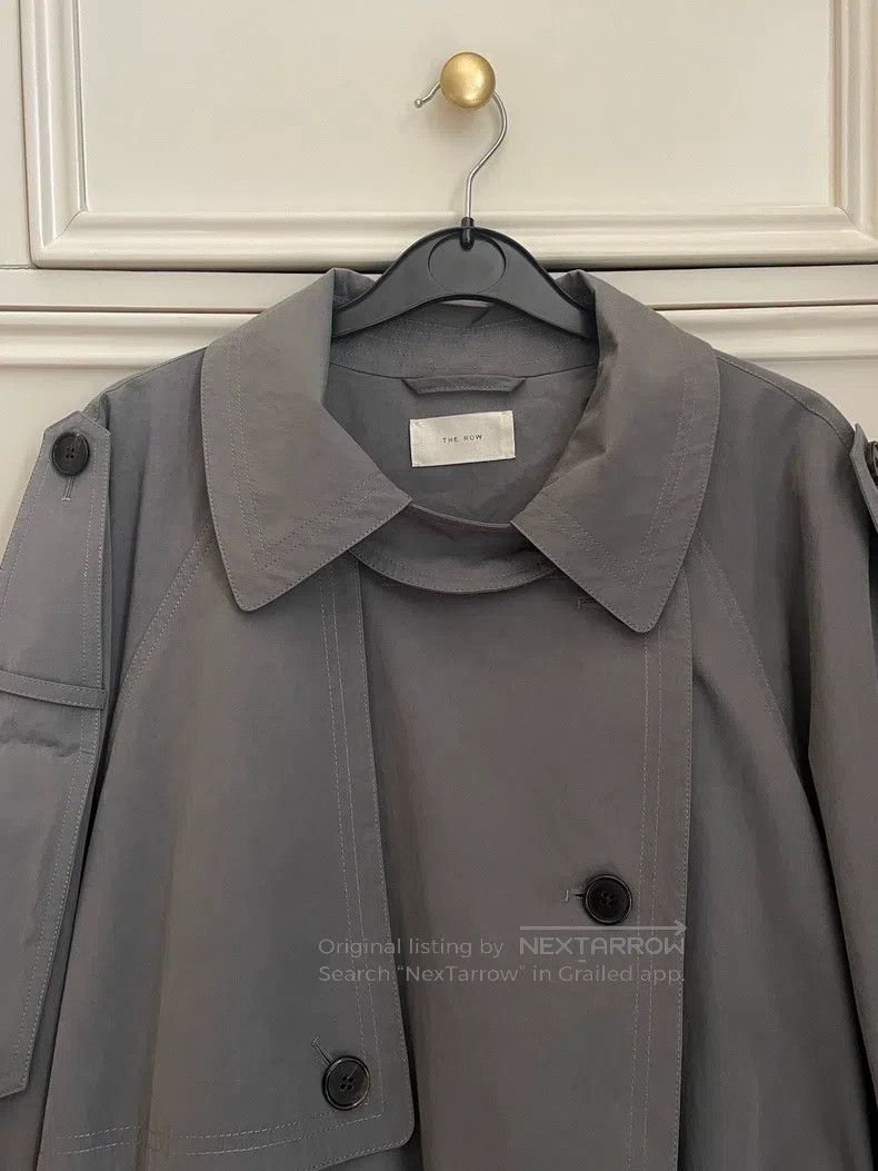 The Row The Row Double-Breasted Smoky Gray Showpiece Trench Coat Size S / US 4 / IT 40 - 9 Thumbnail