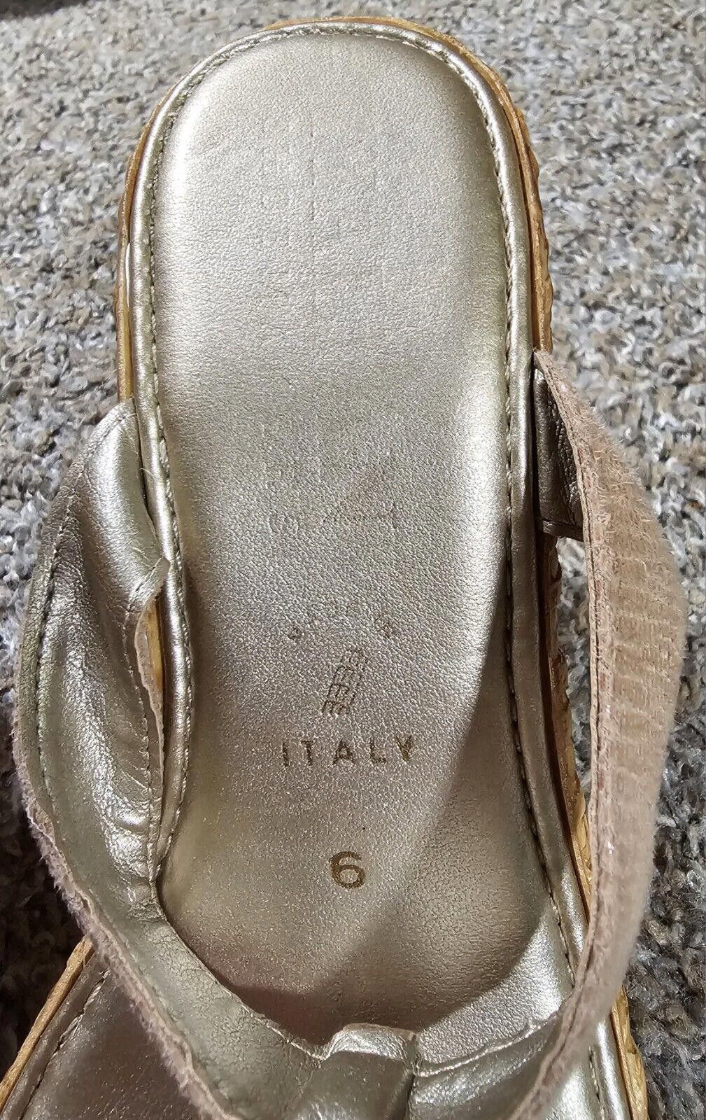 Designer italian shoemakers wicker Type wedge sandal Size 6 Size US 6 / IT 36 - 4 Thumbnail